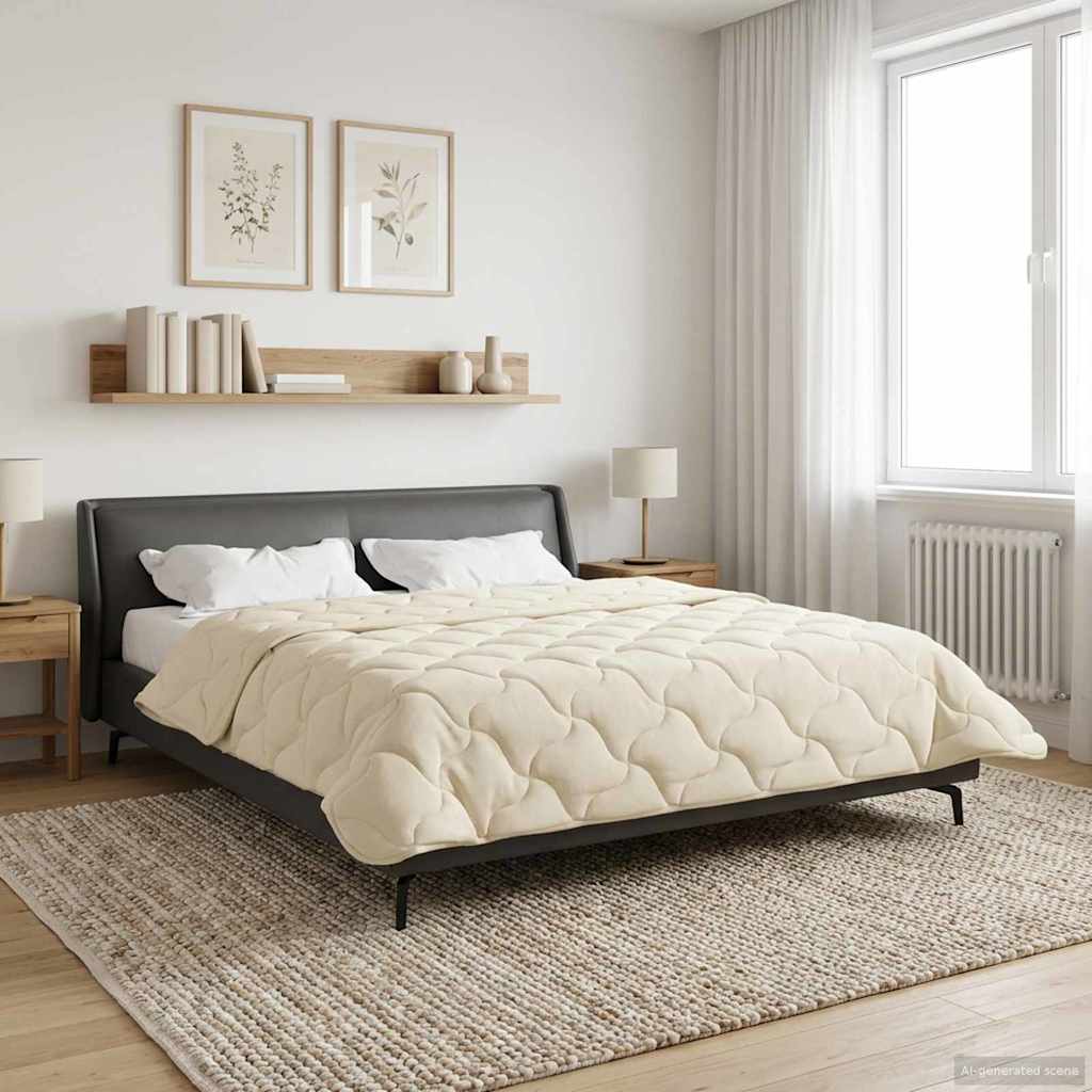 Vol jaar dekbed Crème 220 x 260 cm Microfiber en Teddy fleece is nu te koop bij PeponiXL, paradijselijk wonen!