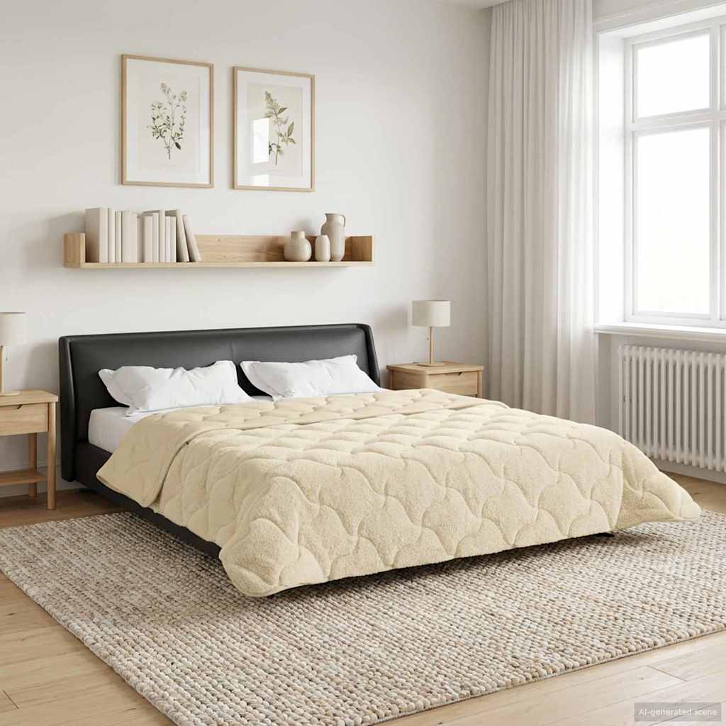 Vol jaar dekbed Crème 240 x 260 cm Microfiber en Teddy fleece is nu te koop bij PeponiXL, paradijselijk wonen!