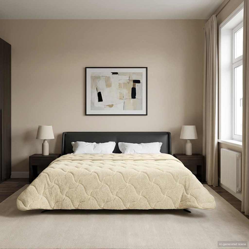 Vol jaar dekbed Crème 240 x 260 cm Microfiber en Teddy fleece is nu te koop bij PeponiXL, paradijselijk wonen!