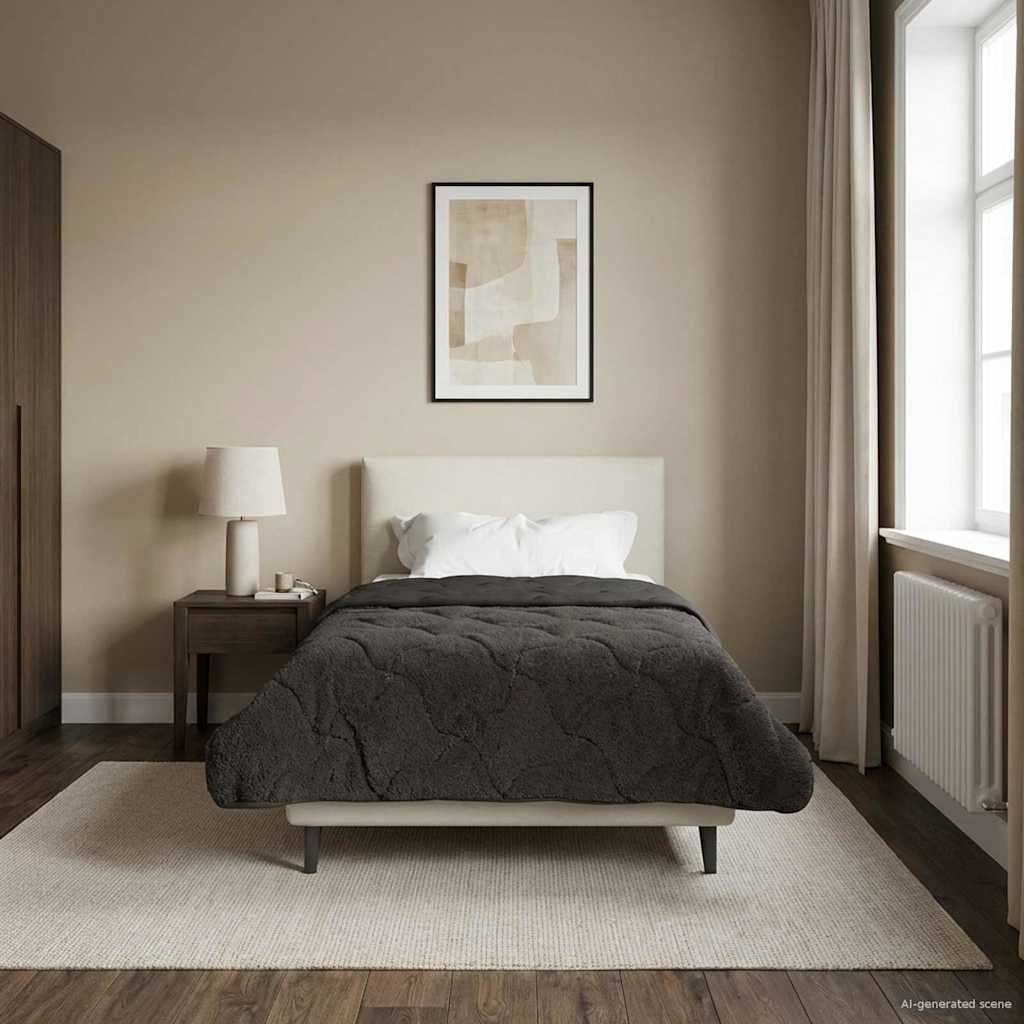 Winter Dekbed Gekwilt Antraciet 135 x 200 cm is nu te koop bij PeponiXL, paradijselijk wonen!