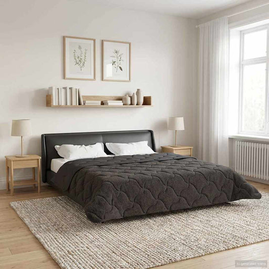 Winter Dekbed Gekwilt Antraciet 200 x 240 cm is nu te koop bij PeponiXL, paradijselijk wonen!