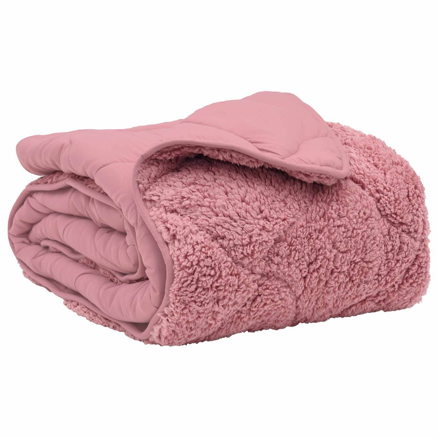 Winter Dekbed Roze 220 x 260 cm Microfiber en Teddy fleece is nu te koop bij PeponiXL, paradijselijk wonen!