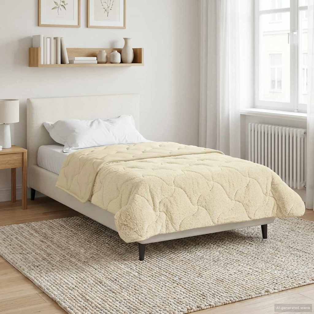 Winter Dekbed Crème 155 x 220 cm Microfiber en Teddy fleece is nu te koop bij PeponiXL, paradijselijk wonen!