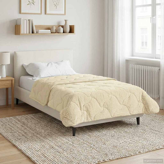 Winter Dekbed Crème 155 x 220 cm Microfiber en Teddy fleece is nu te koop bij PeponiXL, paradijselijk wonen!