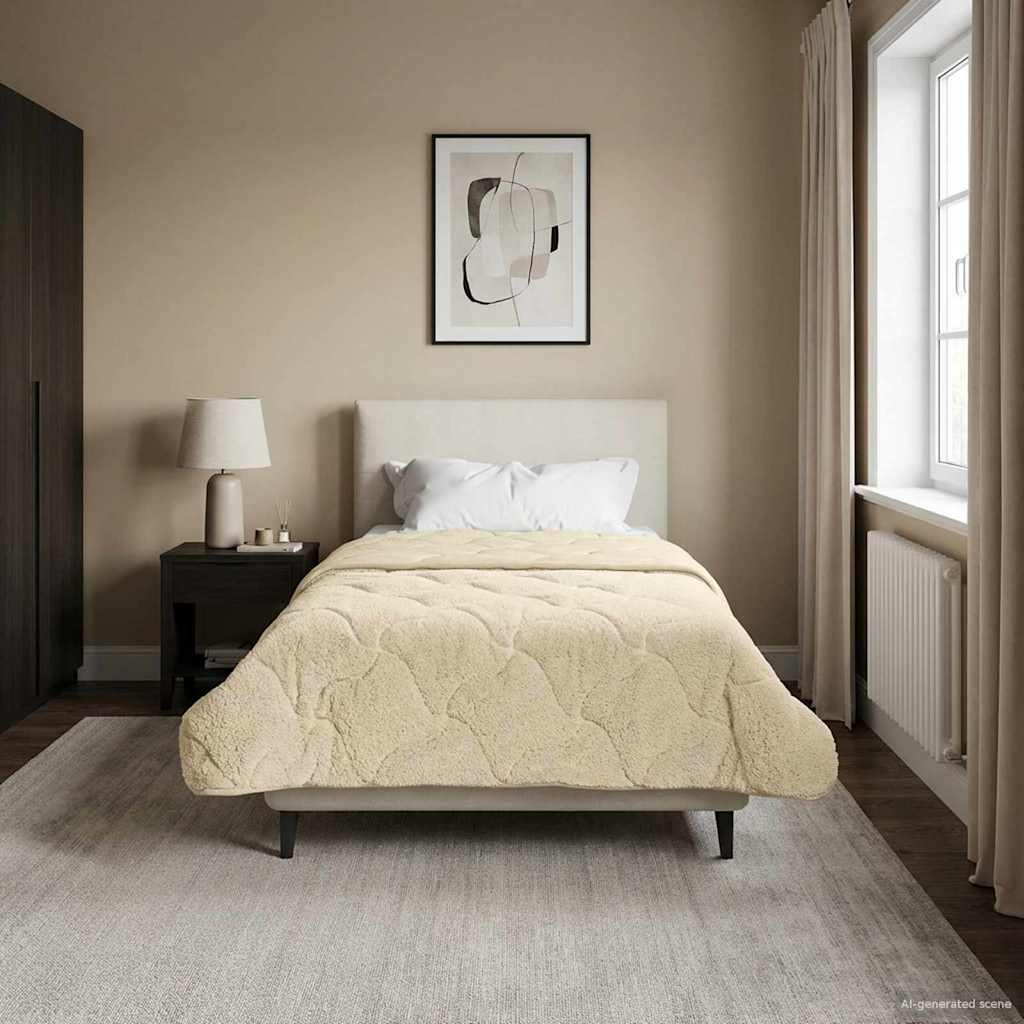 Winter Dekbed Crème 155 x 220 cm Microfiber en Teddy fleece is nu te koop bij PeponiXL, paradijselijk wonen!