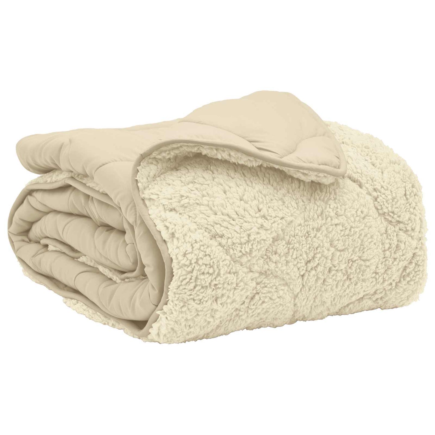 Winter Dekbed Crème 155 x 220 cm Microfiber en Teddy fleece is nu te koop bij PeponiXL, paradijselijk wonen!
