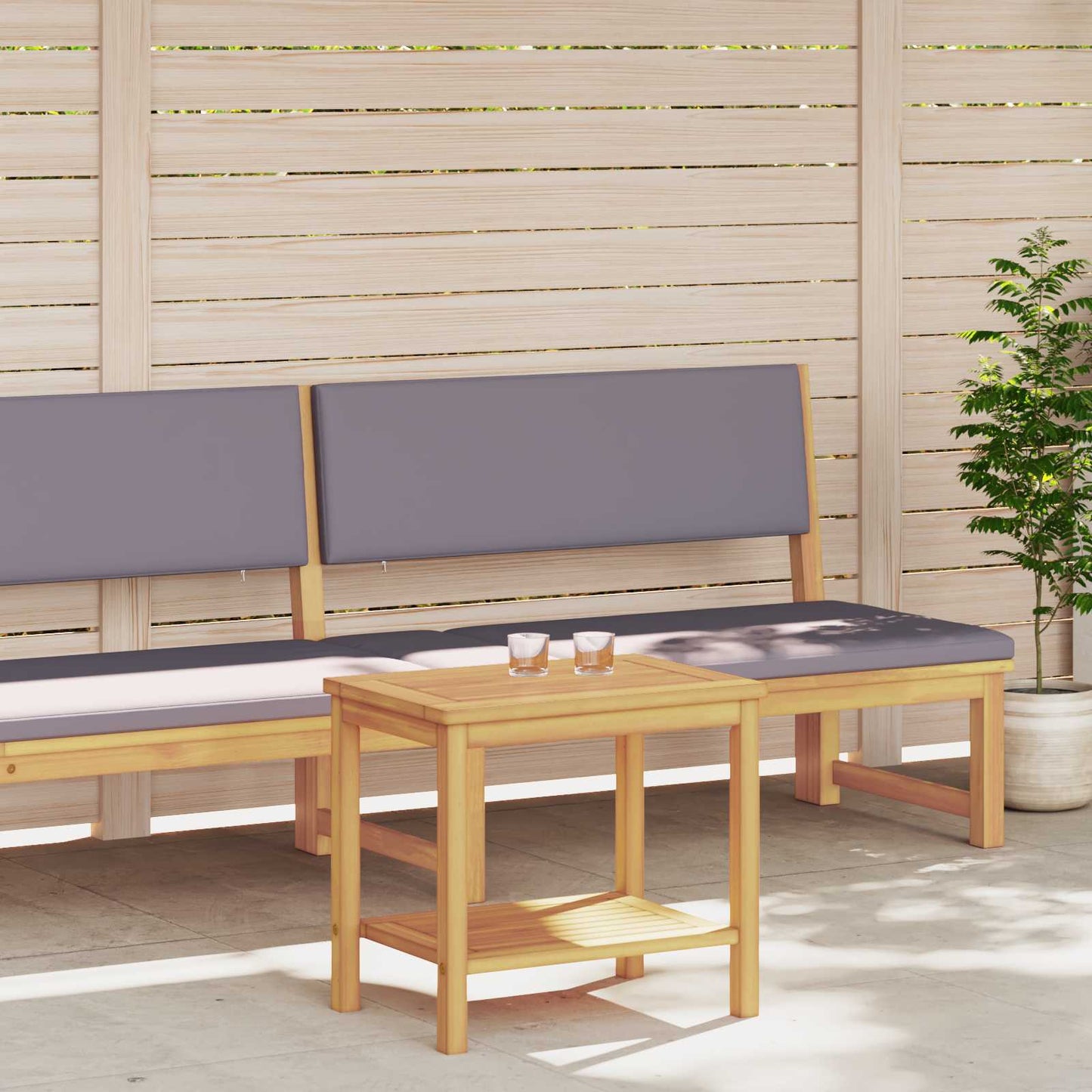 Bijzettafel Olie naturel 50 x 35 x 45 cm Massief Acaciahout is nu te koop bij PeponiXL, paradijselijk wonen!