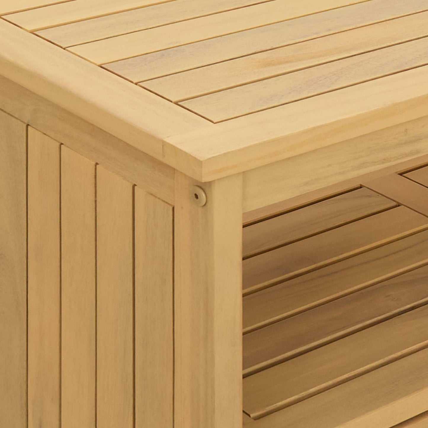 Tuin Console Tafel met opslag Licht acacia 110 x 35 x 75 cm is nu te koop bij PeponiXL, paradijselijk wonen!