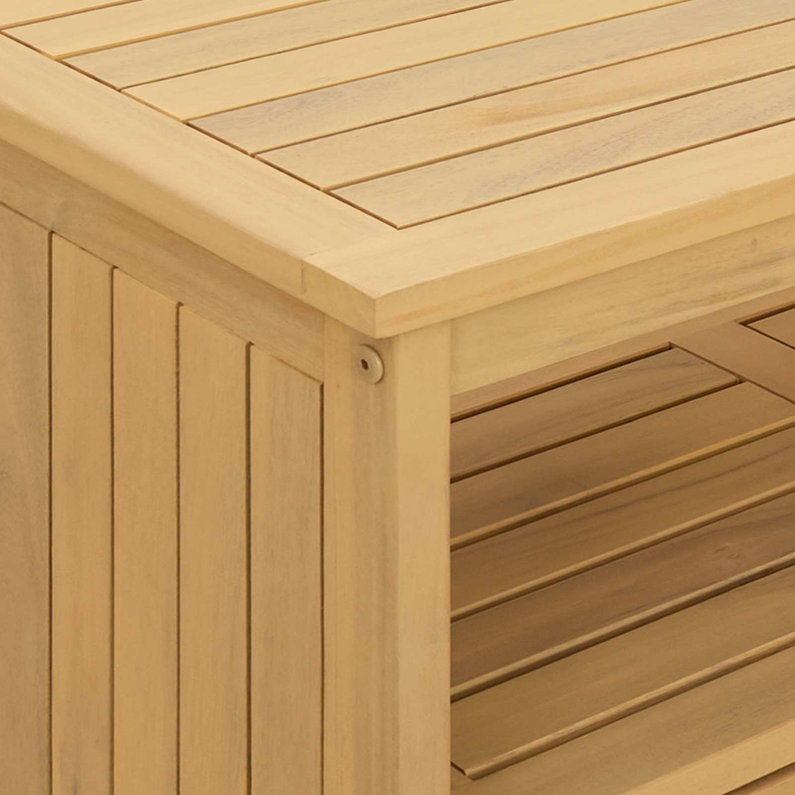 Tuin Console Tafel met opslag Licht acacia 110 x 35 x 75 cm is nu te koop bij PeponiXL, paradijselijk wonen!
