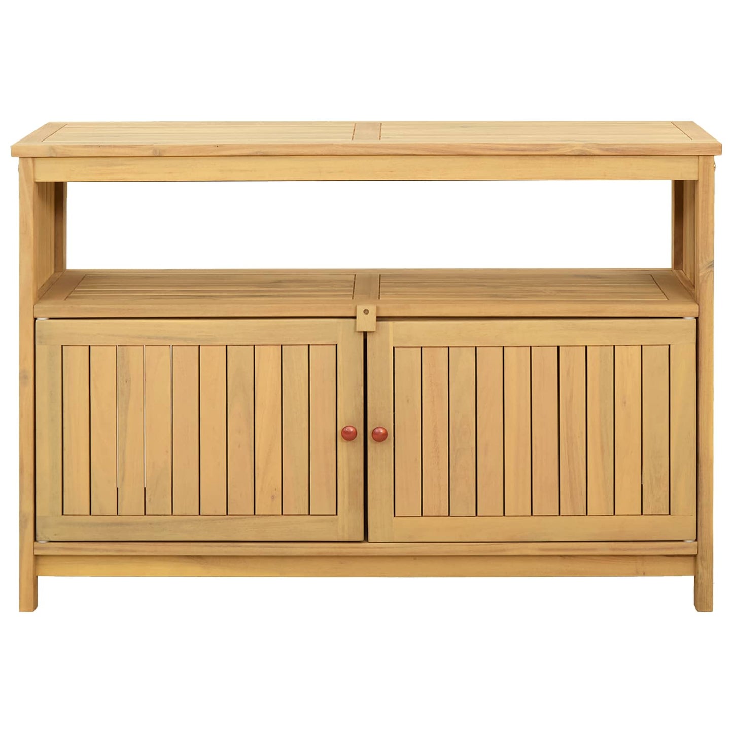 Tuin Console Tafel met opslag Licht acacia 110 x 35 x 75 cm is nu te koop bij PeponiXL, paradijselijk wonen!