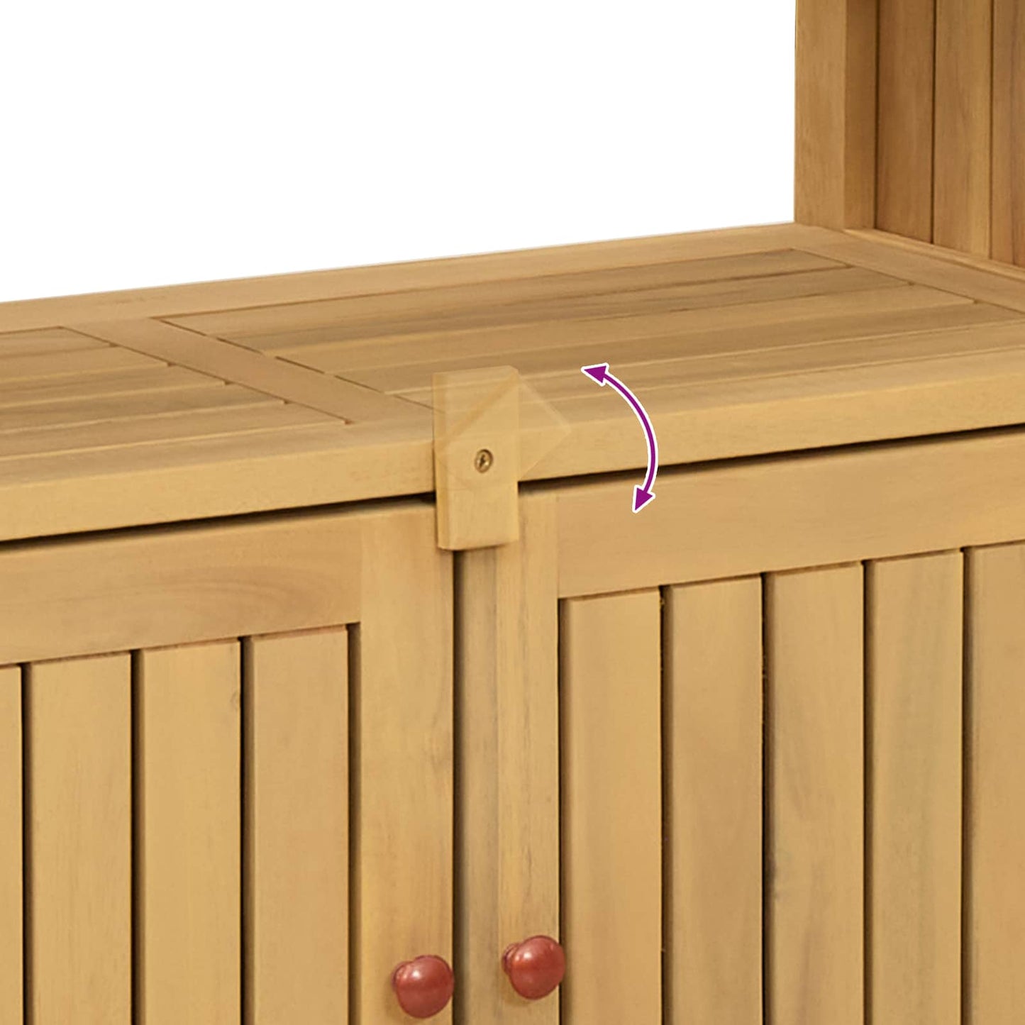 Tuin Console Tafel met opslag Licht acacia 110 x 35 x 75 cm is nu te koop bij PeponiXL, paradijselijk wonen!