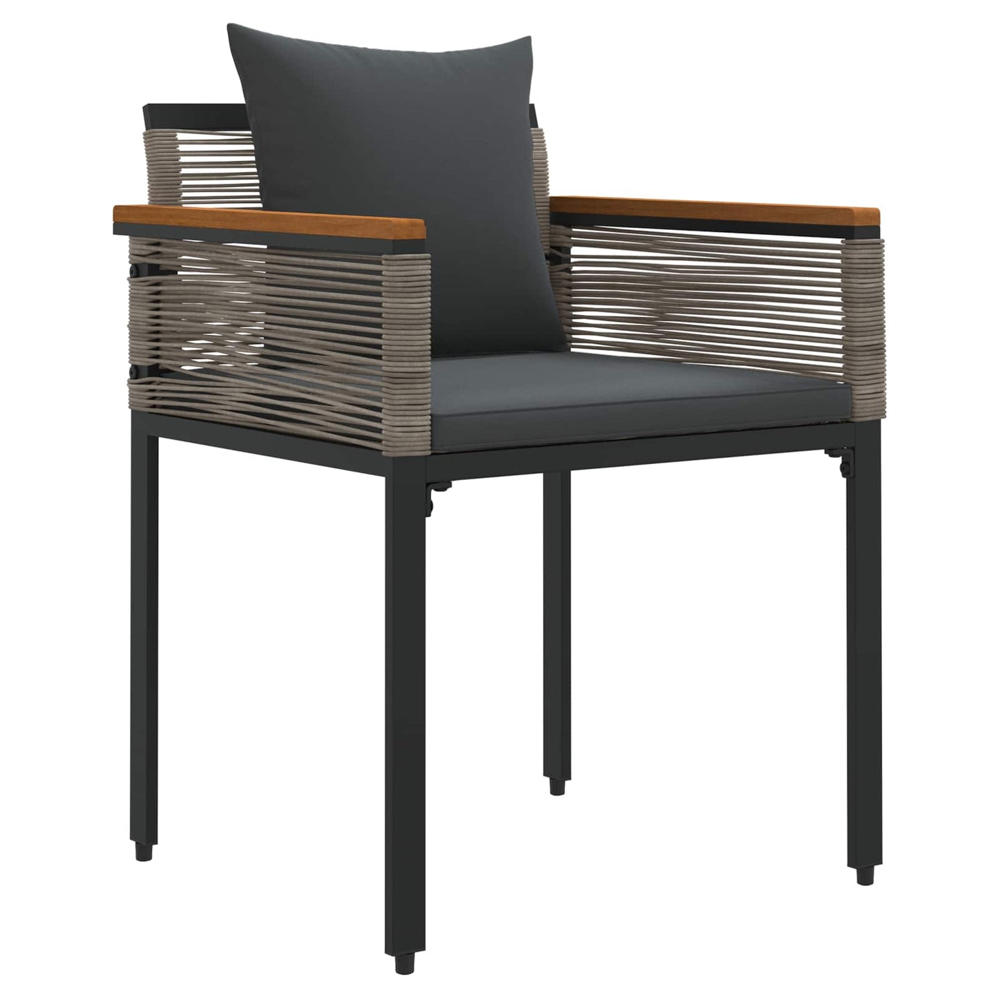 Buitenmeubelset met kussen Grijs en Donkergrijs poly rattan is nu te koop bij PeponiXL, paradijselijk wonen!