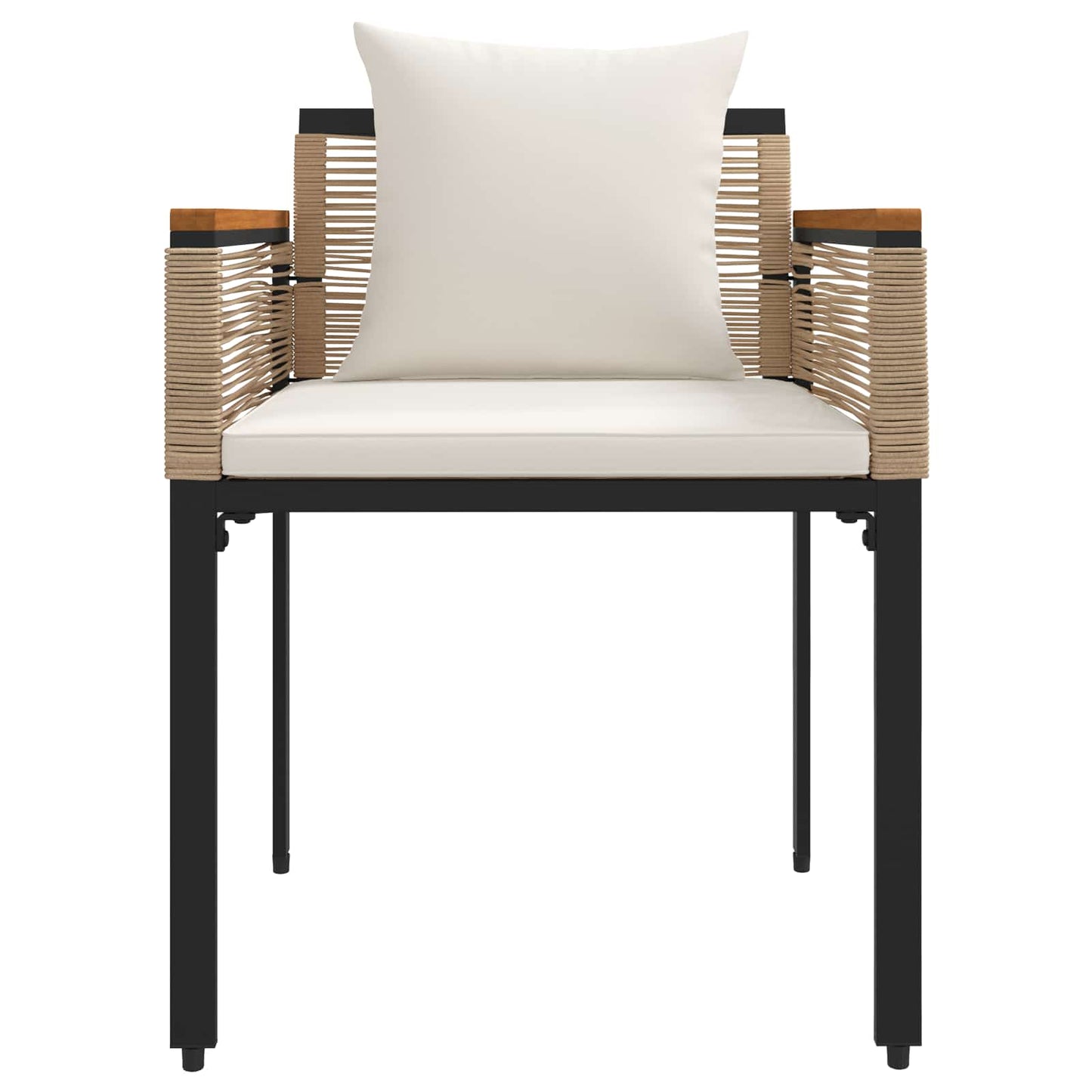Buitenmeubelset met kussen Beige en Crème Wit poly rattan is nu te koop bij PeponiXL, paradijselijk wonen!