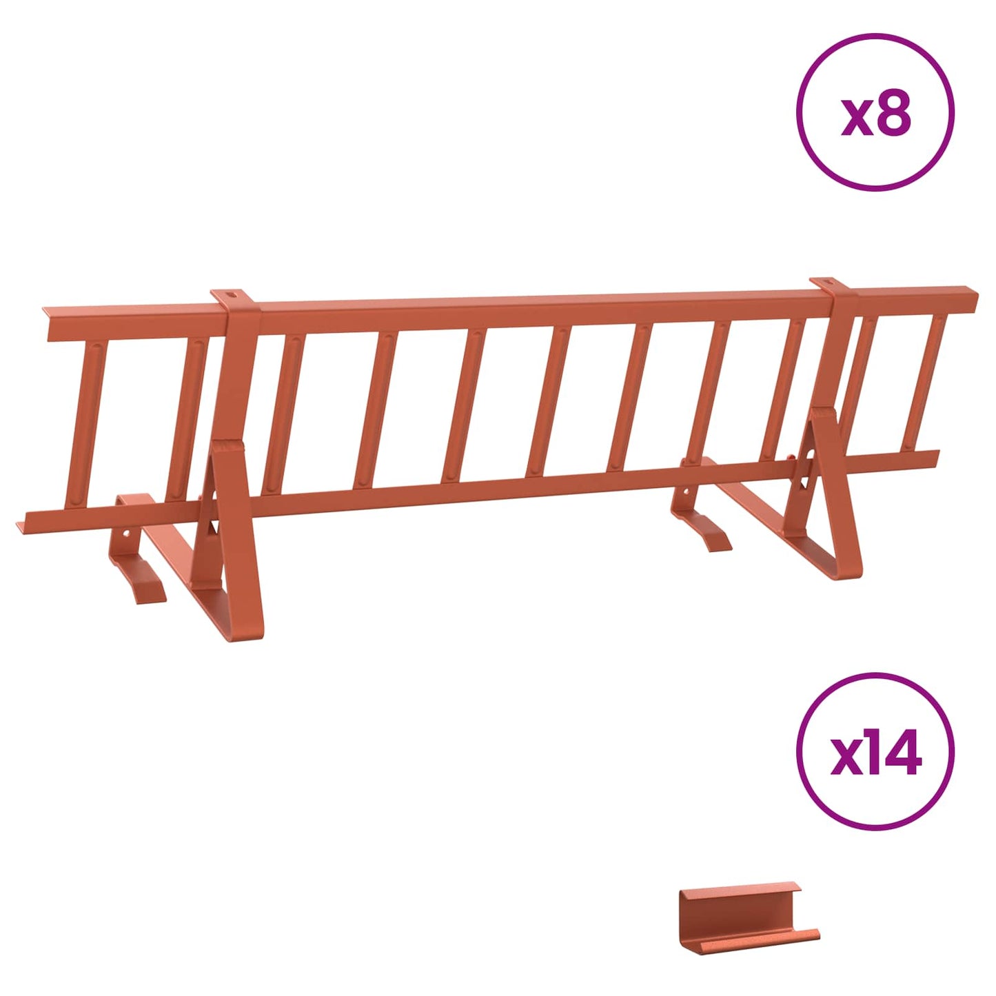 Dak sneeuwbeugel Rood 800 x 29,5 x 34,5 cm Staal is nu te koop bij PeponiXL, paradijselijk wonen!