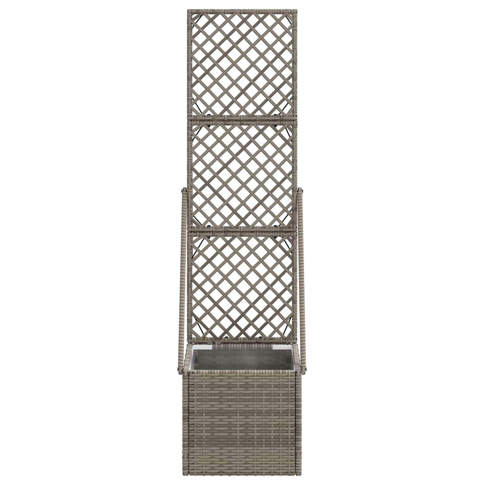 Tuindruppel met Trellis Grijs 35 x 30 x 135 cm poly rattan is nu te koop bij PeponiXL, paradijselijk wonen!