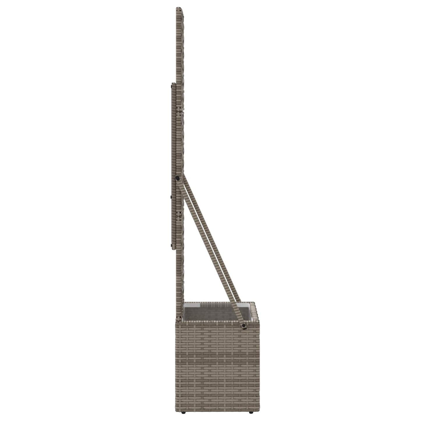 Tuindruppel met Trellis Grijs 35 x 30 x 135 cm poly rattan is nu te koop bij PeponiXL, paradijselijk wonen!