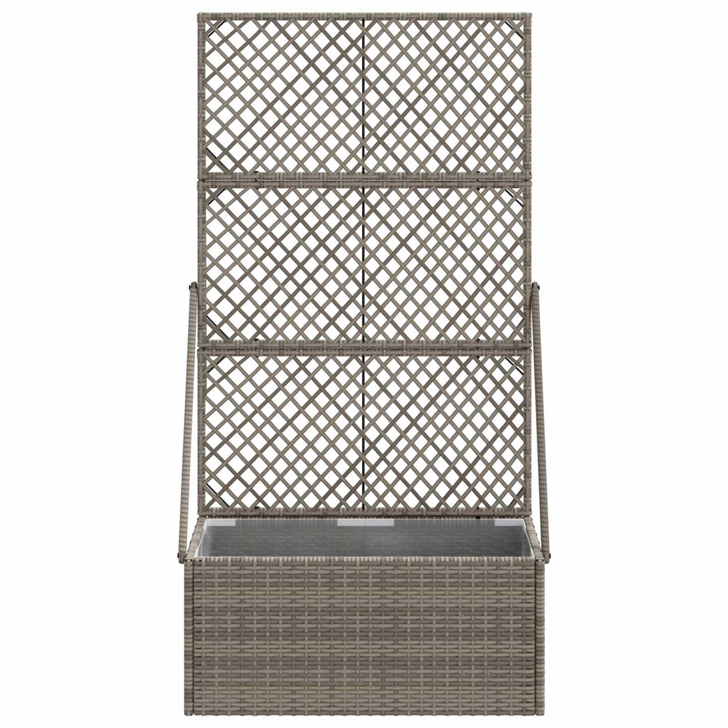 Tuindruppel met Trellis Grijs 70 x 30 x 135 cm poly rattan is nu te koop bij PeponiXL, paradijselijk wonen!