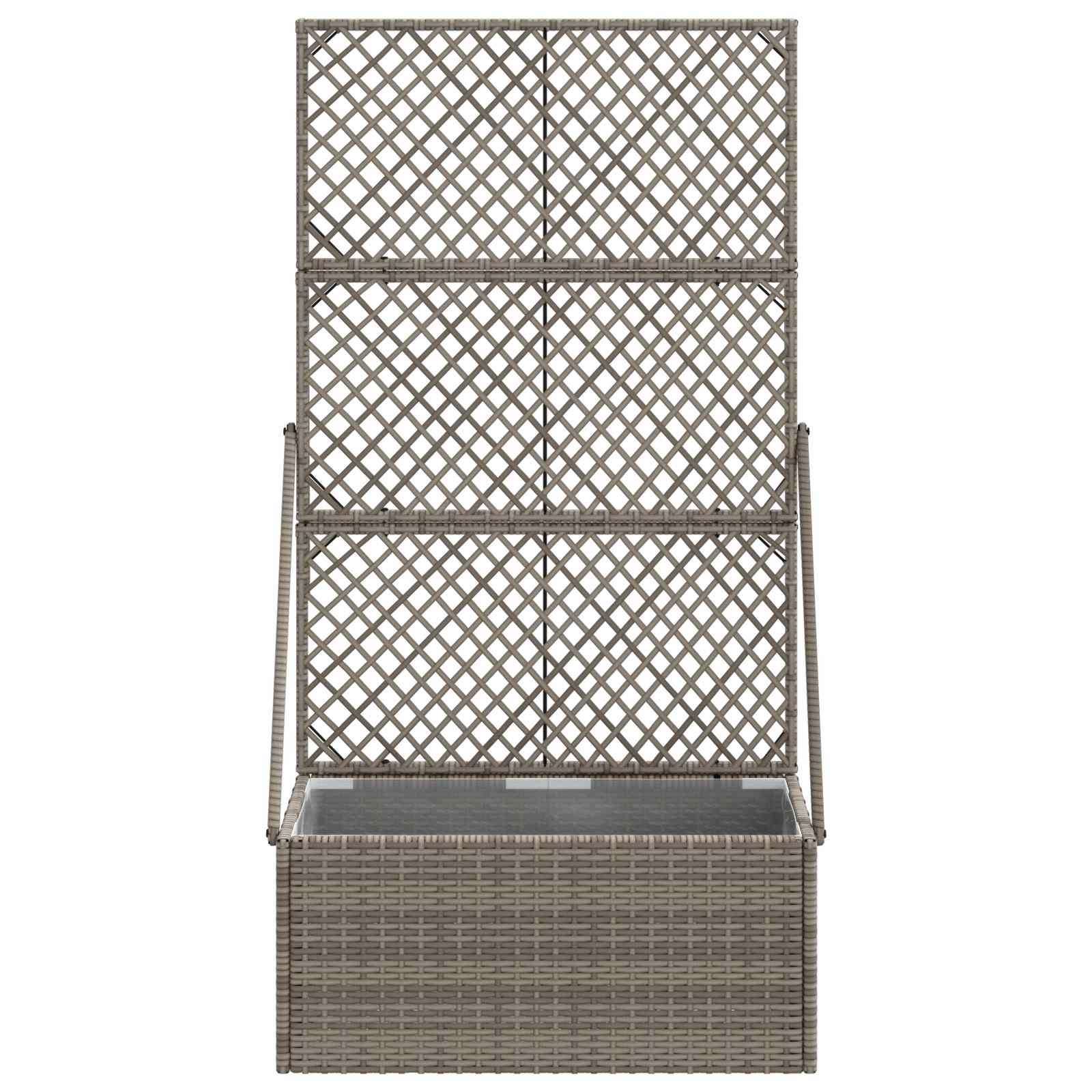 Tuindruppel met Trellis Grijs 70 x 30 x 135 cm poly rattan is nu te koop bij PeponiXL, paradijselijk wonen!