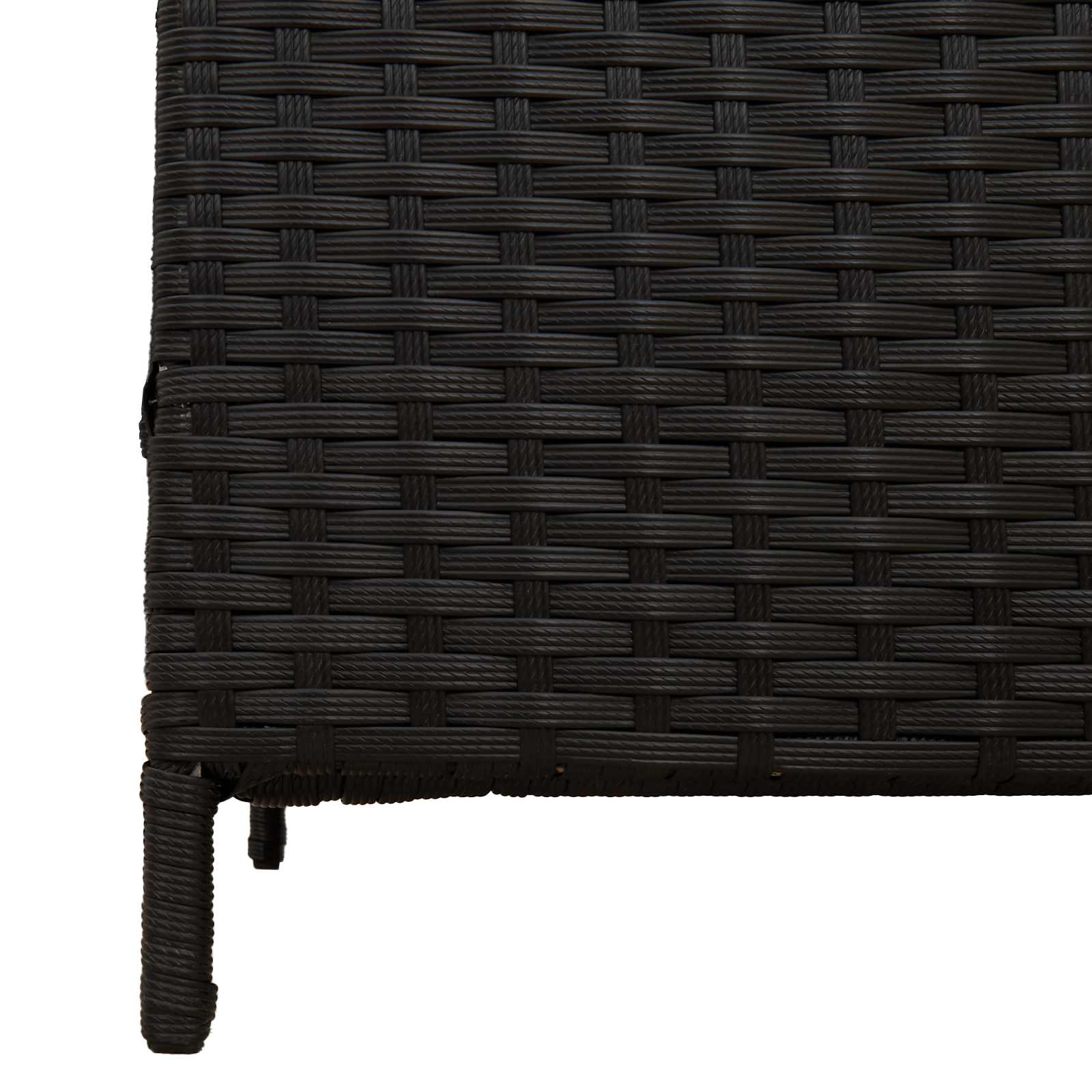 Buiten Afvalbak Zwart 40 x 40 x 80 cm poly rattan is nu te koop bij PeponiXL, paradijselijk wonen!