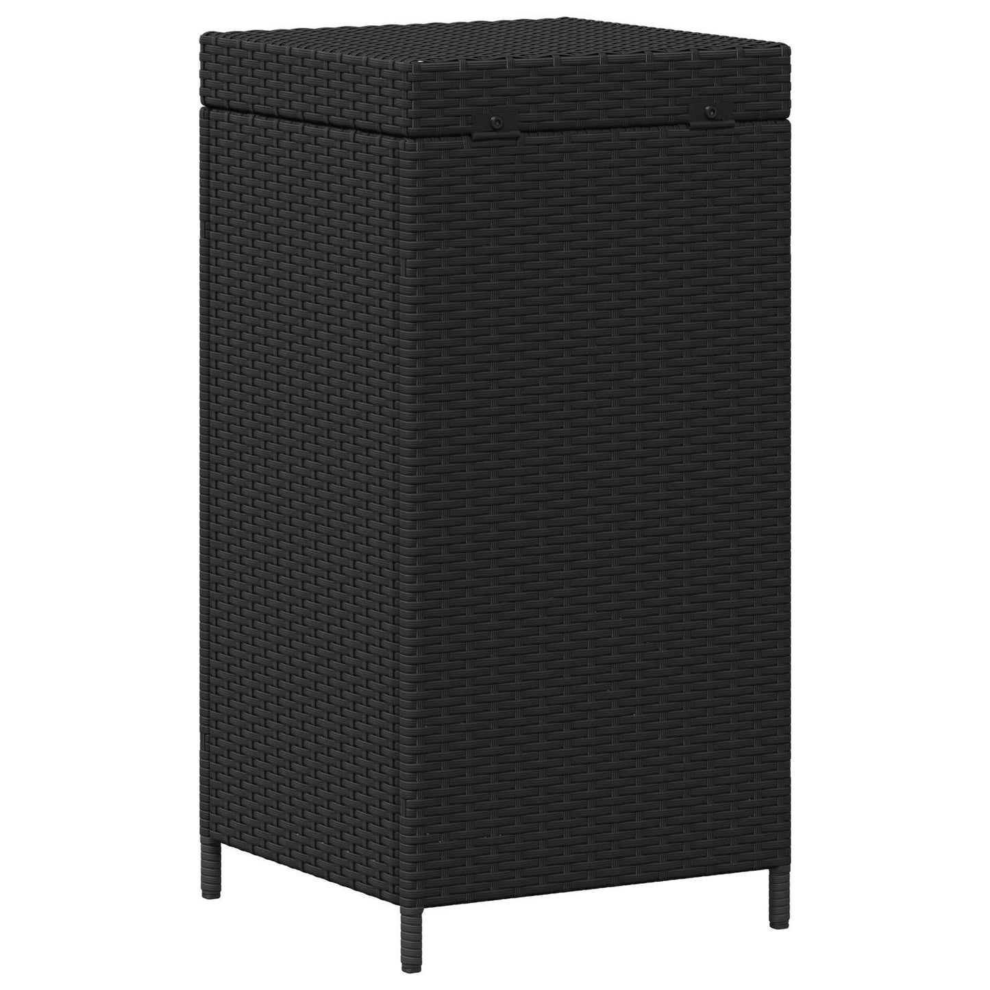 Buiten Afvalbak Zwart 40 x 40 x 80 cm poly rattan is nu te koop bij PeponiXL, paradijselijk wonen!