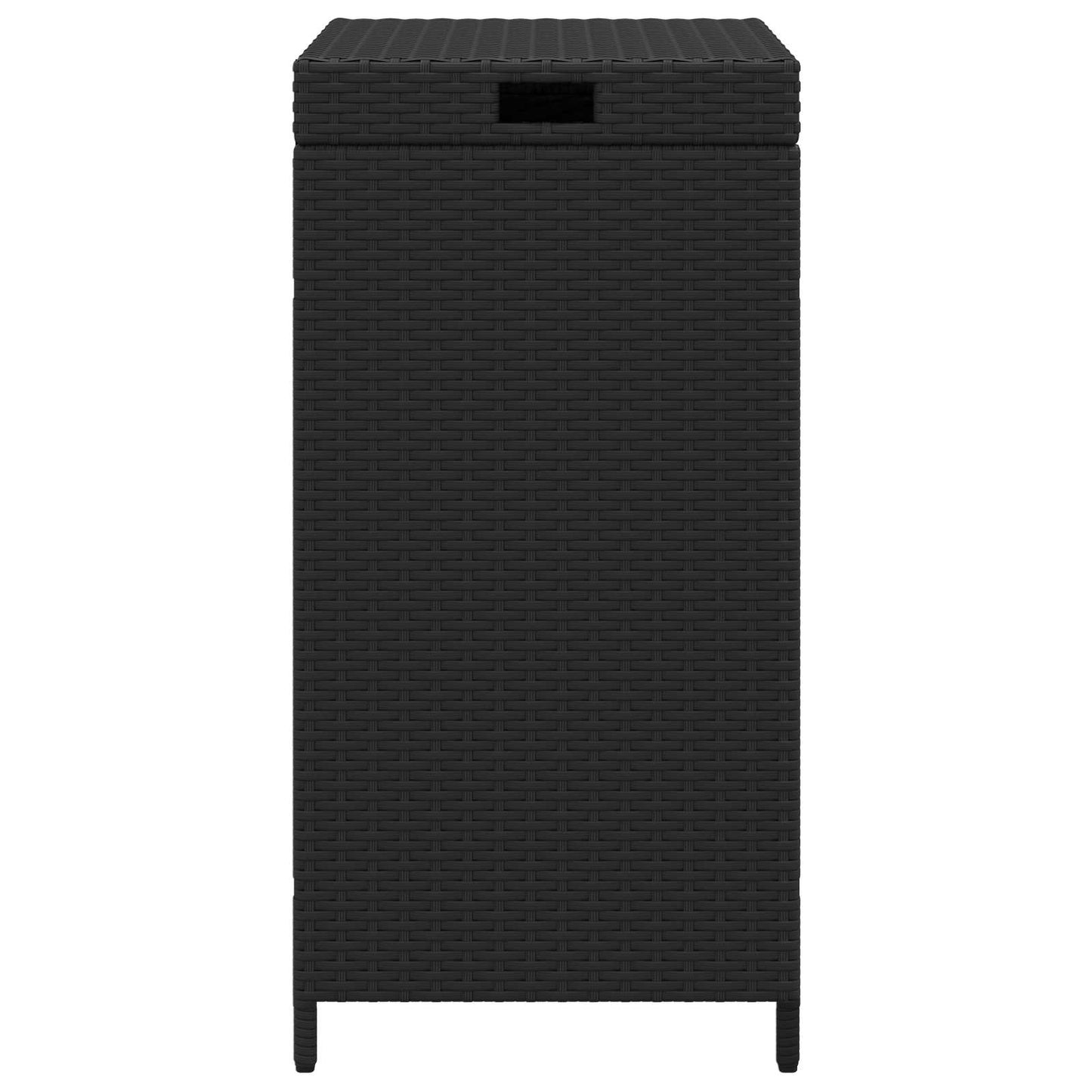 Buiten Afvalbak Zwart 40 x 40 x 80 cm poly rattan is nu te koop bij PeponiXL, paradijselijk wonen!