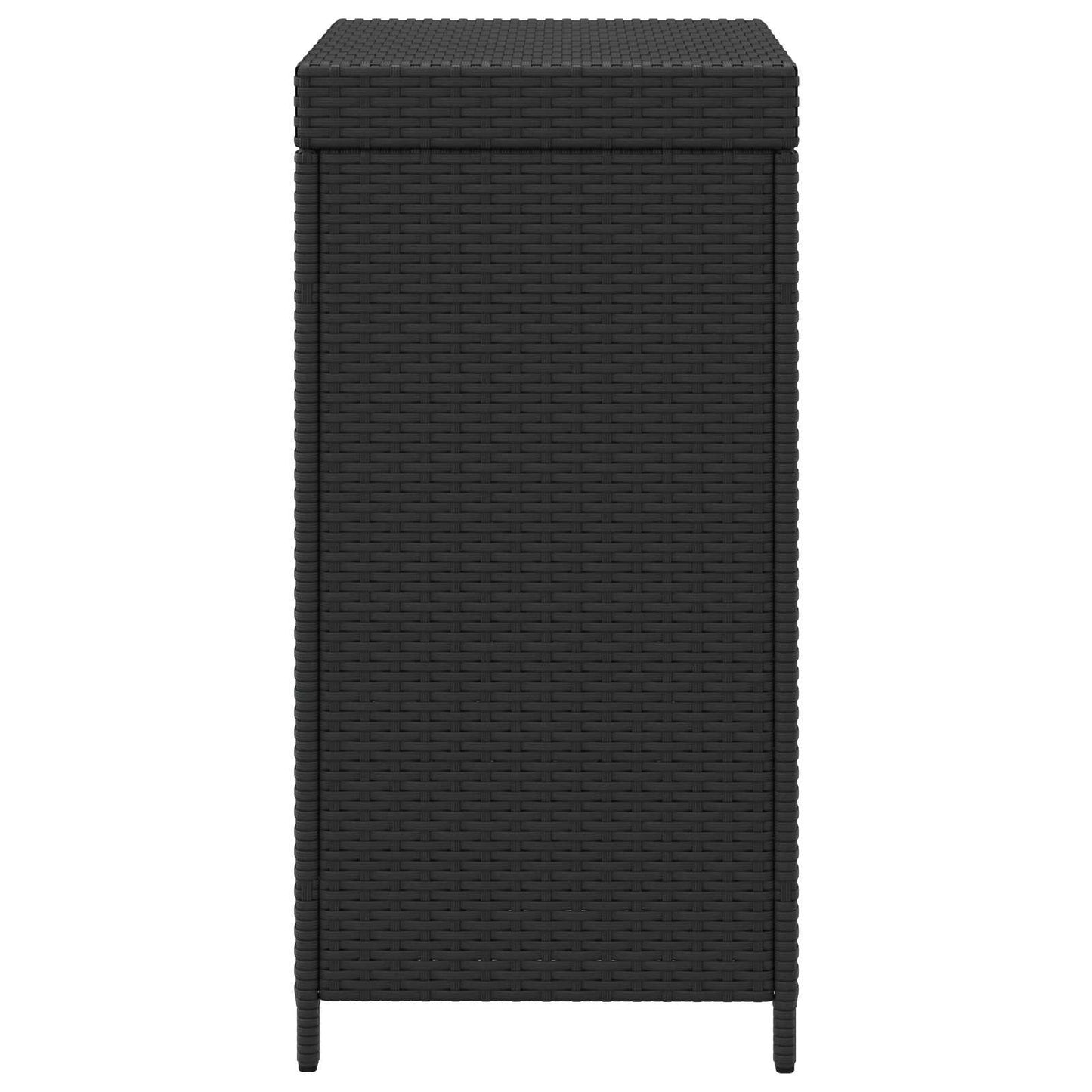 Buiten Afvalbak Zwart 40 x 40 x 80 cm poly rattan is nu te koop bij PeponiXL, paradijselijk wonen!