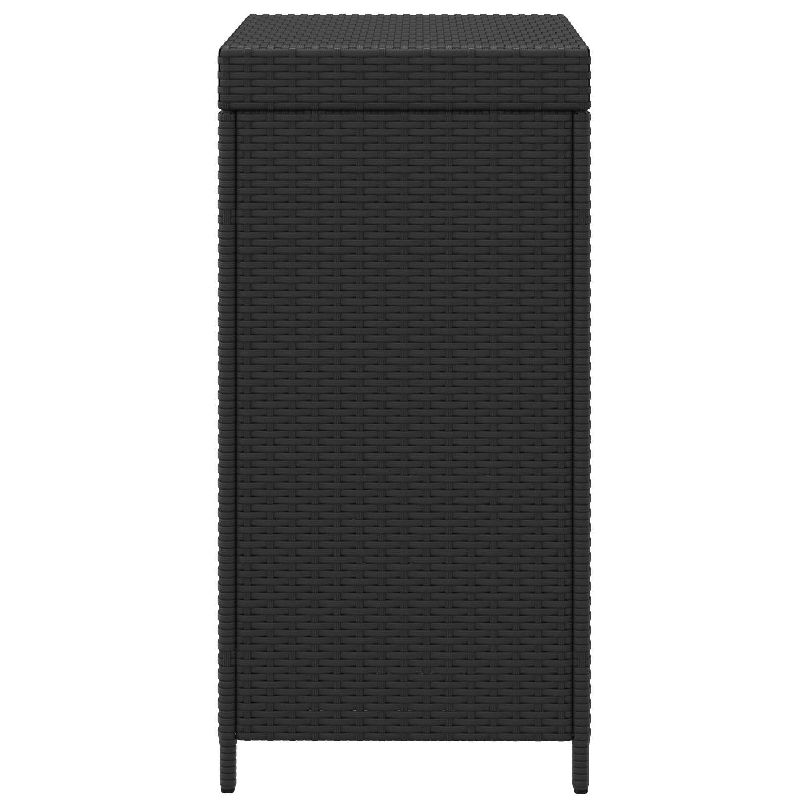 Buiten Afvalbak Zwart 40 x 40 x 80 cm poly rattan is nu te koop bij PeponiXL, paradijselijk wonen!