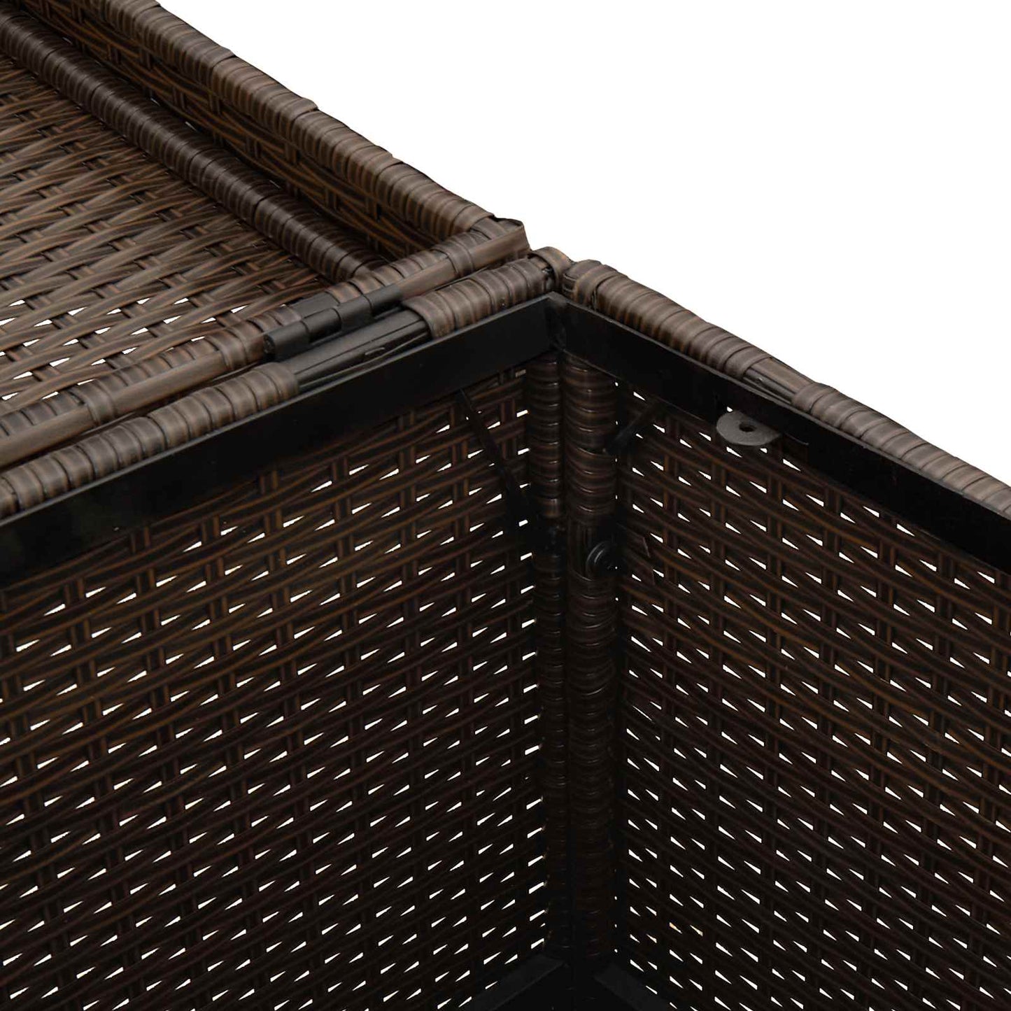 Buiten Afvalbak Bruin 40 x 40 x 80 cm poly rattan is nu te koop bij PeponiXL, paradijselijk wonen!