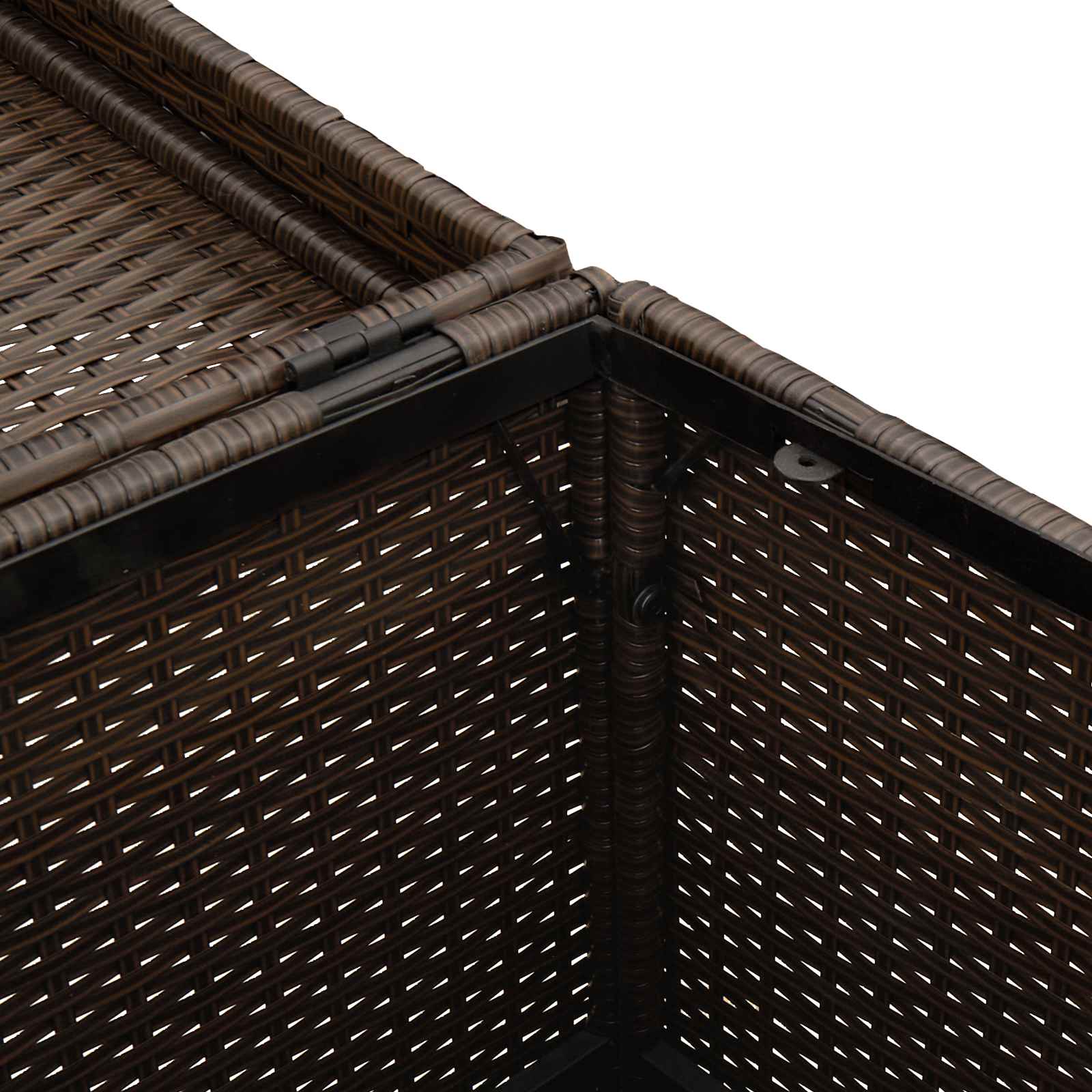 Buiten Afvalbak Bruin 40 x 40 x 80 cm poly rattan is nu te koop bij PeponiXL, paradijselijk wonen!