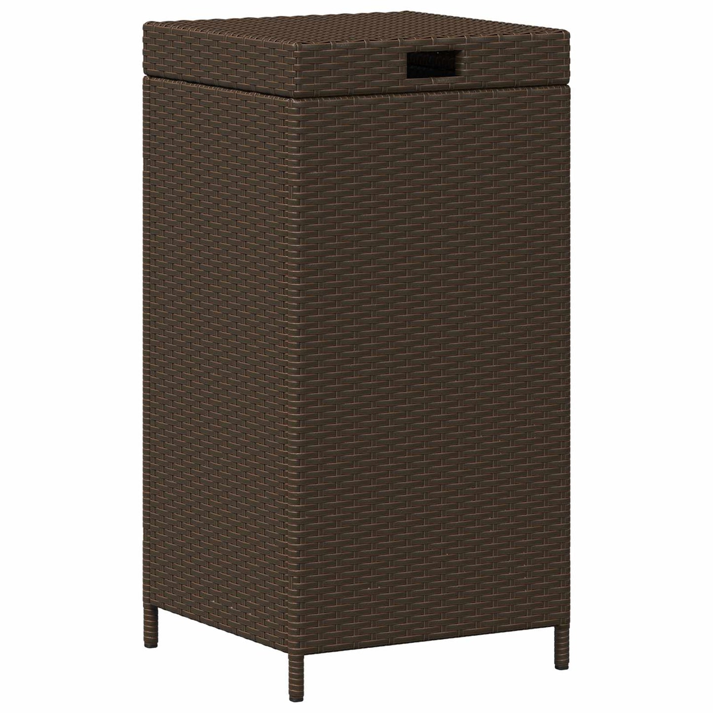 Buiten Afvalbak Bruin 40 x 40 x 80 cm poly rattan is nu te koop bij PeponiXL, paradijselijk wonen!