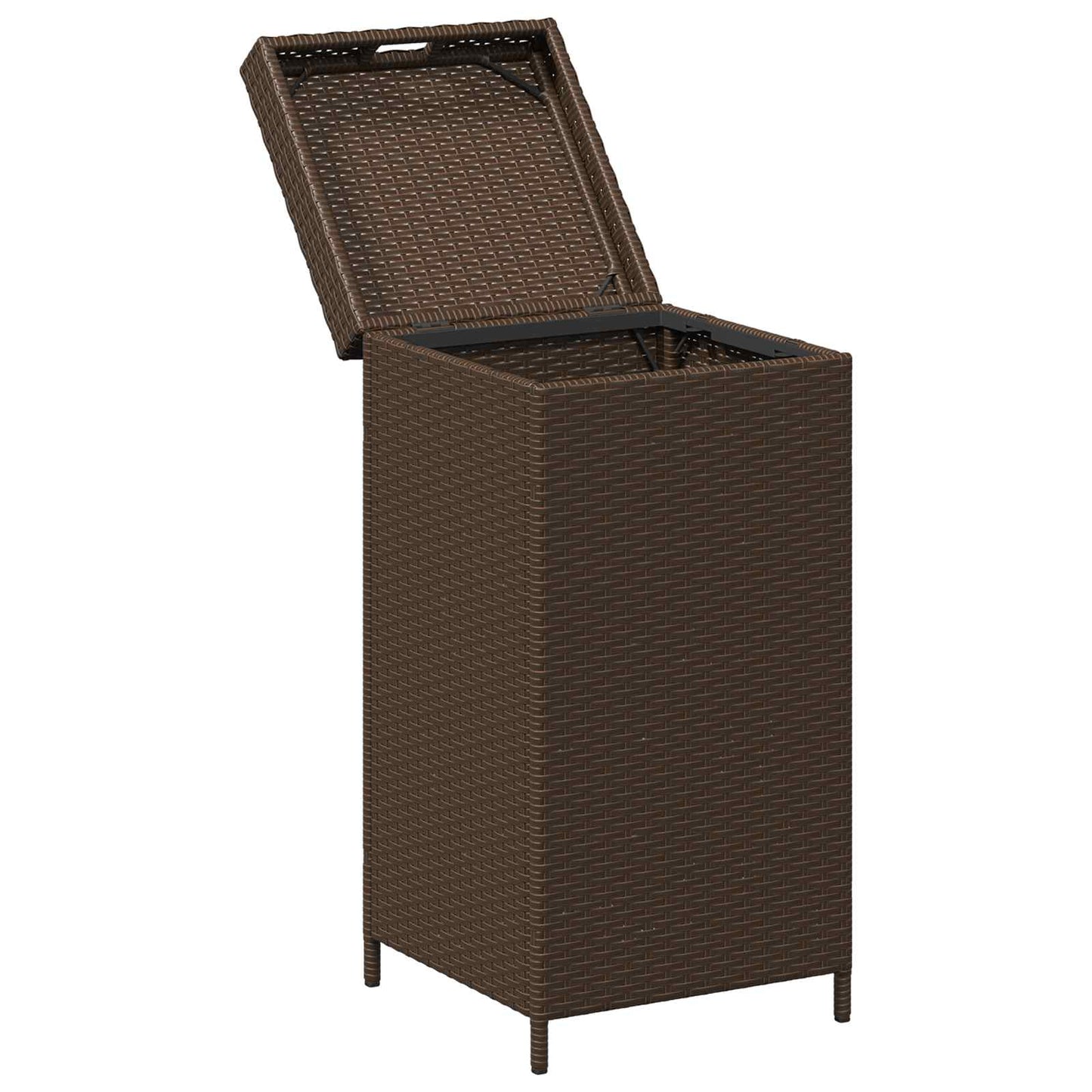 Buiten Afvalbak Bruin 40 x 40 x 80 cm poly rattan is nu te koop bij PeponiXL, paradijselijk wonen!