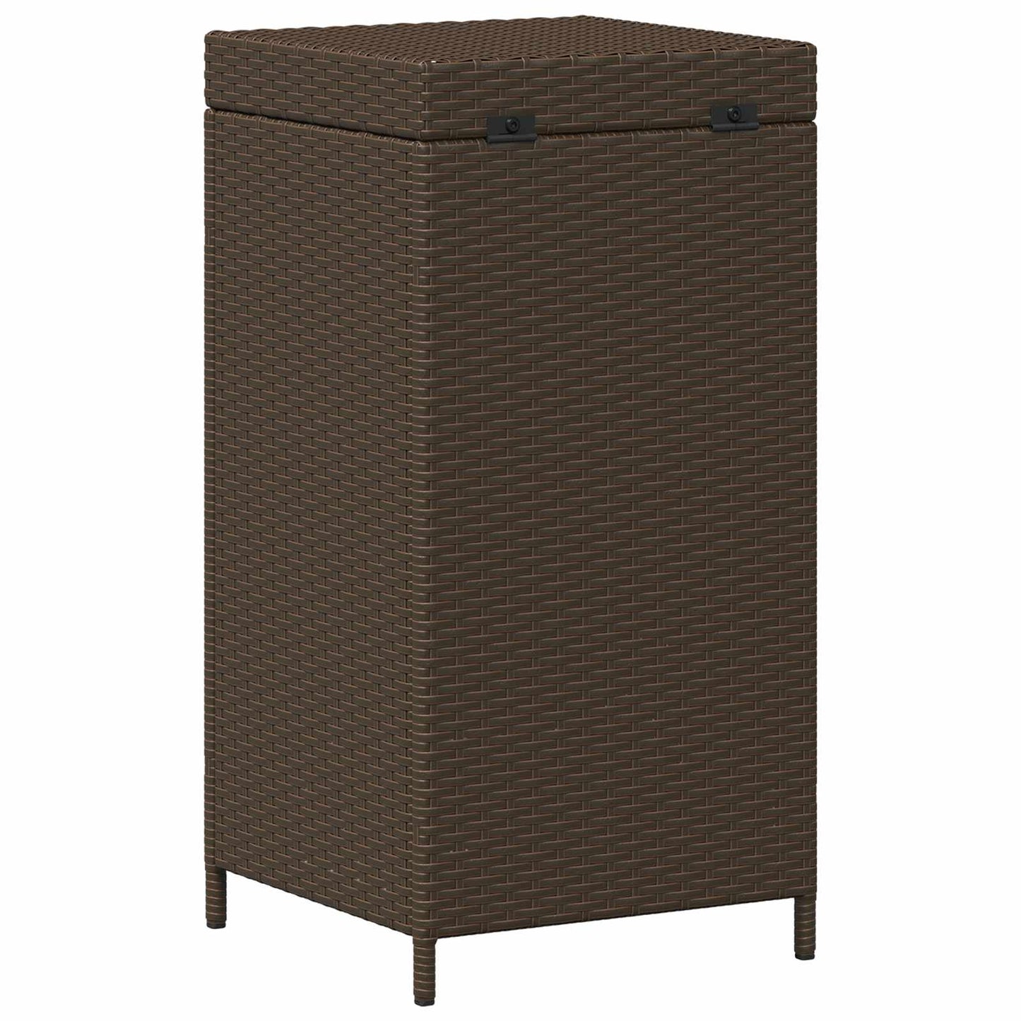 Buiten Afvalbak Bruin 40 x 40 x 80 cm poly rattan is nu te koop bij PeponiXL, paradijselijk wonen!