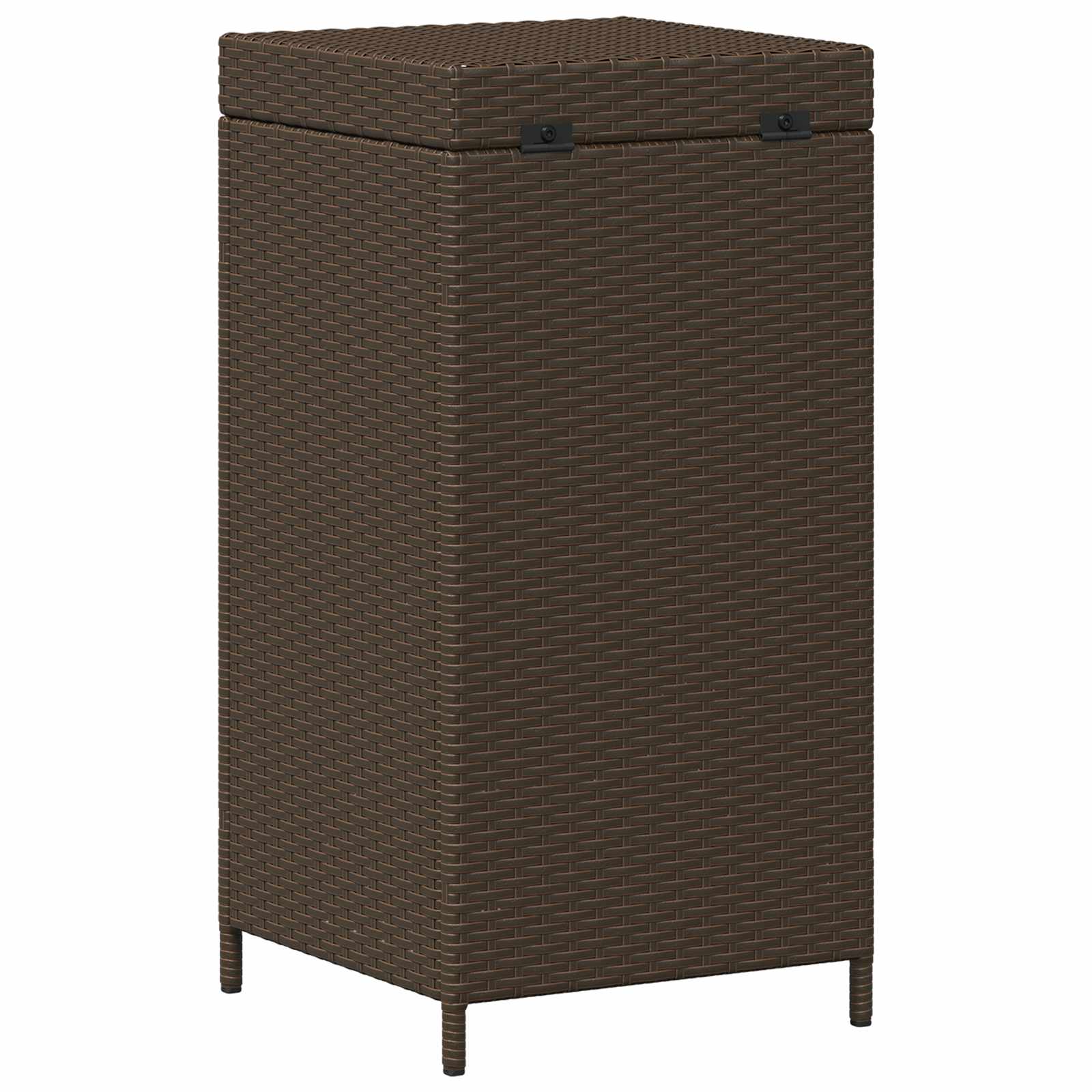 Buiten Afvalbak Bruin 40 x 40 x 80 cm poly rattan is nu te koop bij PeponiXL, paradijselijk wonen!