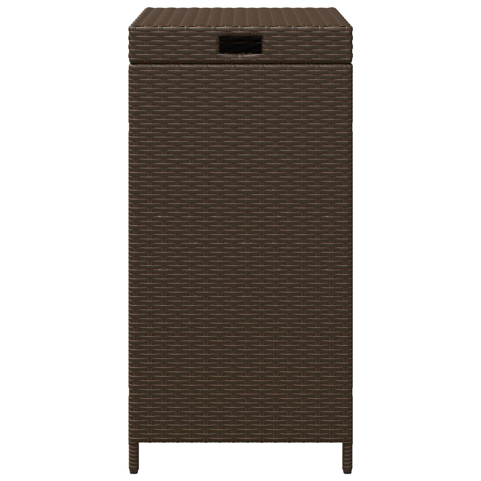 Buiten Afvalbak Bruin 40 x 40 x 80 cm poly rattan is nu te koop bij PeponiXL, paradijselijk wonen!