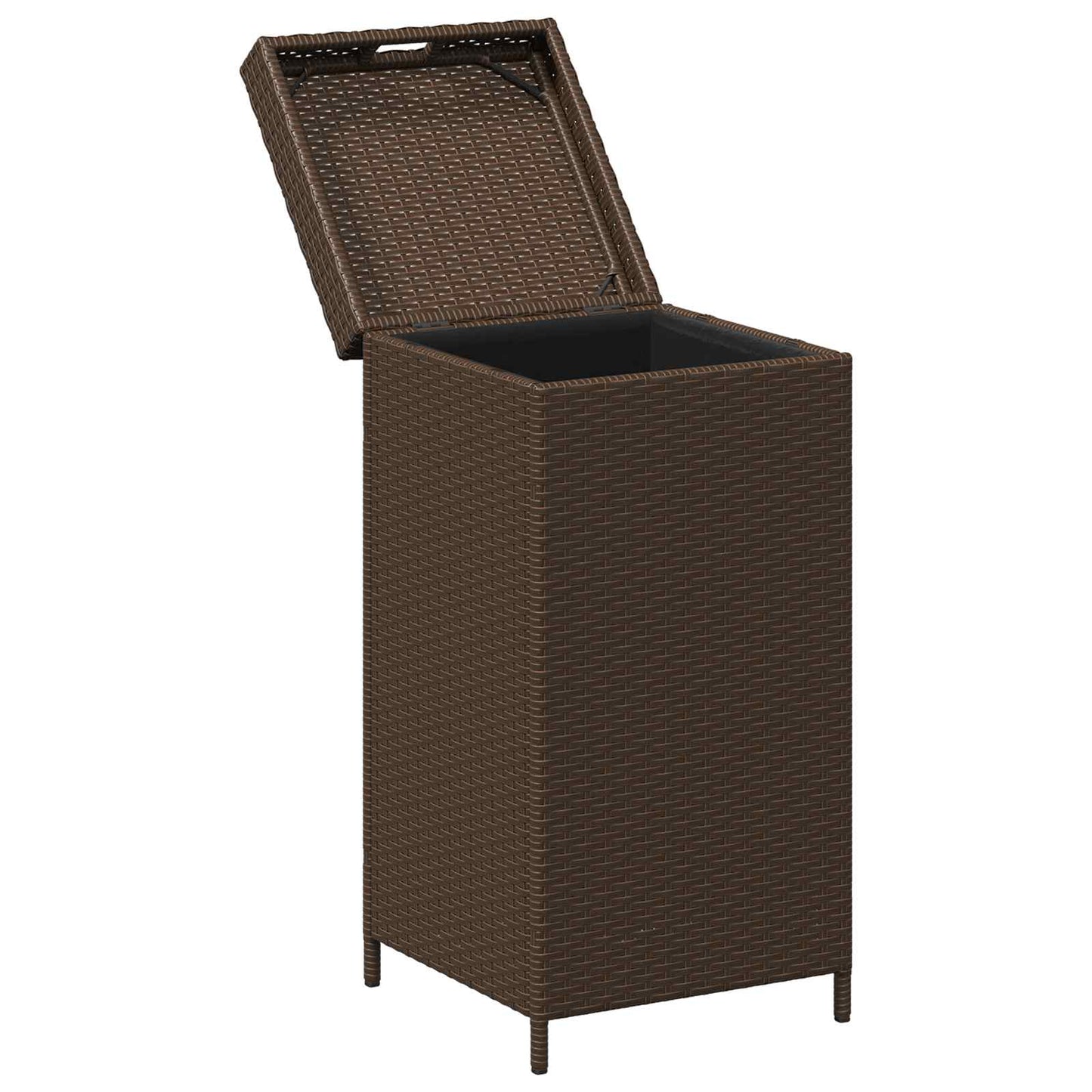 Buiten Afvalbak Bruin 40 x 40 x 80 cm poly rattan is nu te koop bij PeponiXL, paradijselijk wonen!