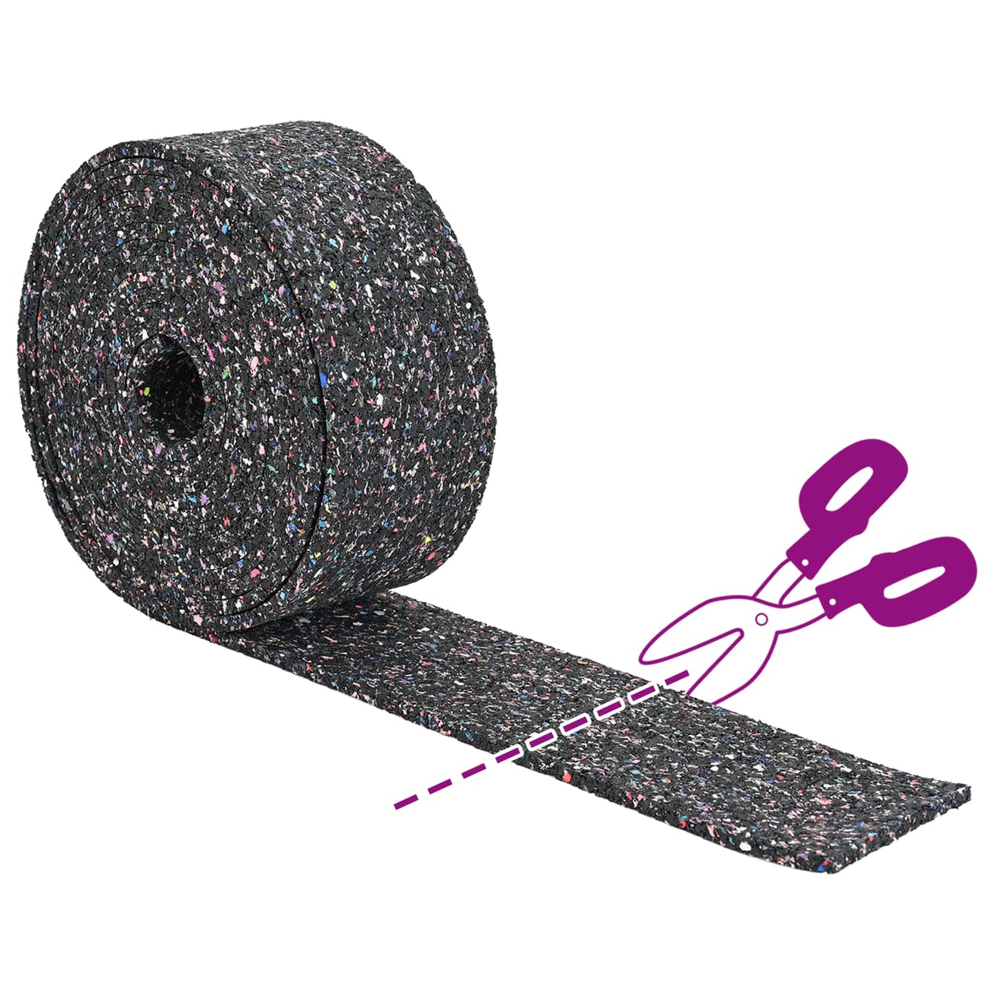 Rubbergranulaatrol Zwart 1000 x 5 x 0,6 cm Rubber is nu te koop bij PeponiXL, paradijselijk wonen!
