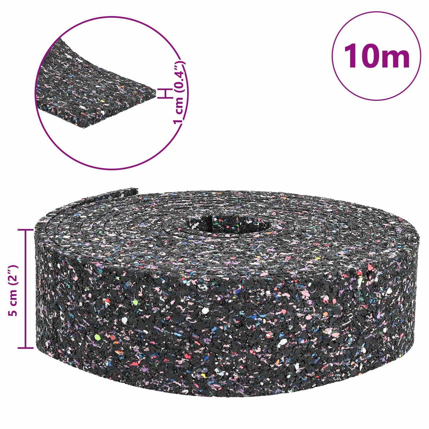 Rubbergranulaatrol Zwart 1000 x 5 x 1 cm Rubber is nu te koop bij PeponiXL, paradijselijk wonen!