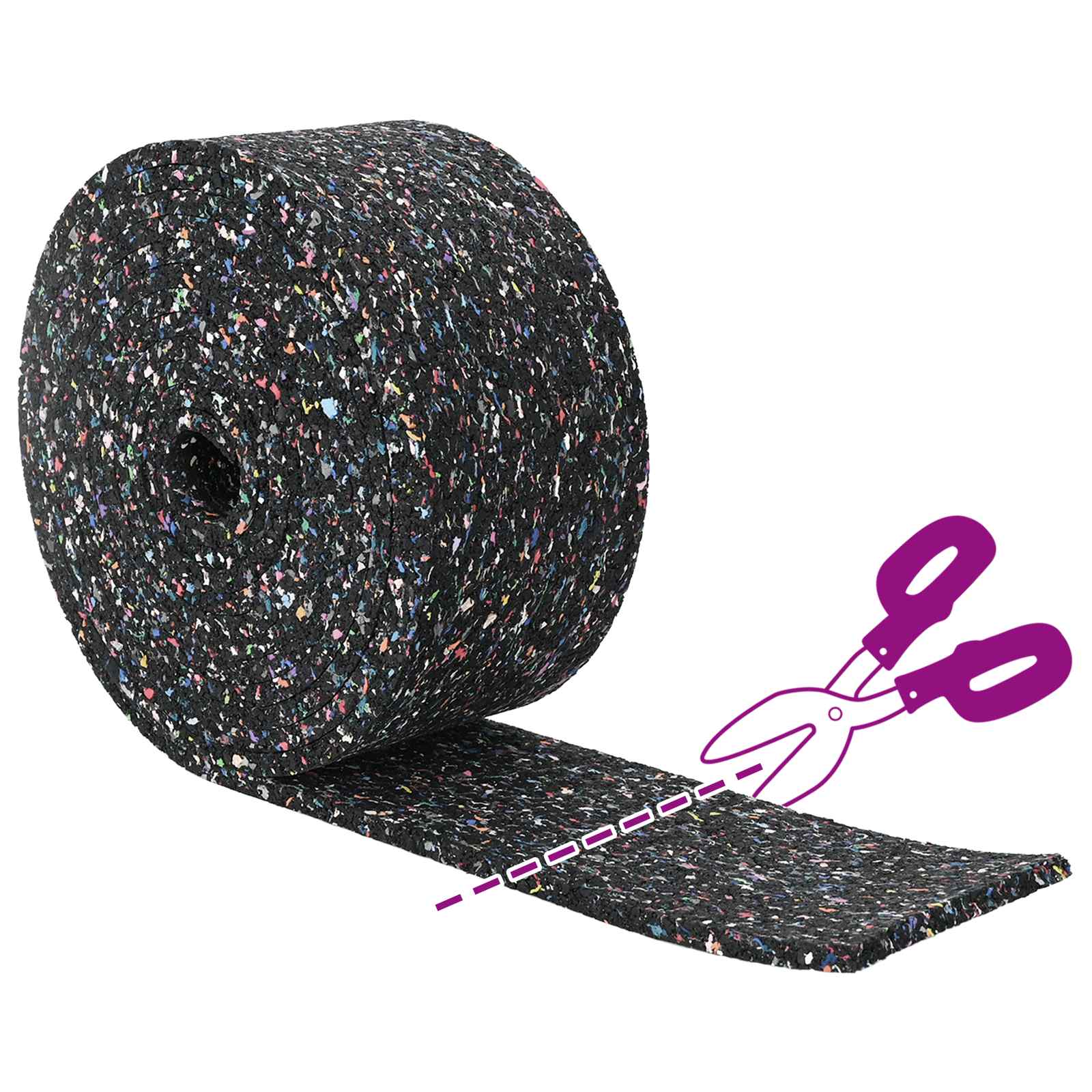 Rubbergranulaatrol Zwart 1000 x 10 x 0,8 cm Rubber is nu te koop bij PeponiXL, paradijselijk wonen!