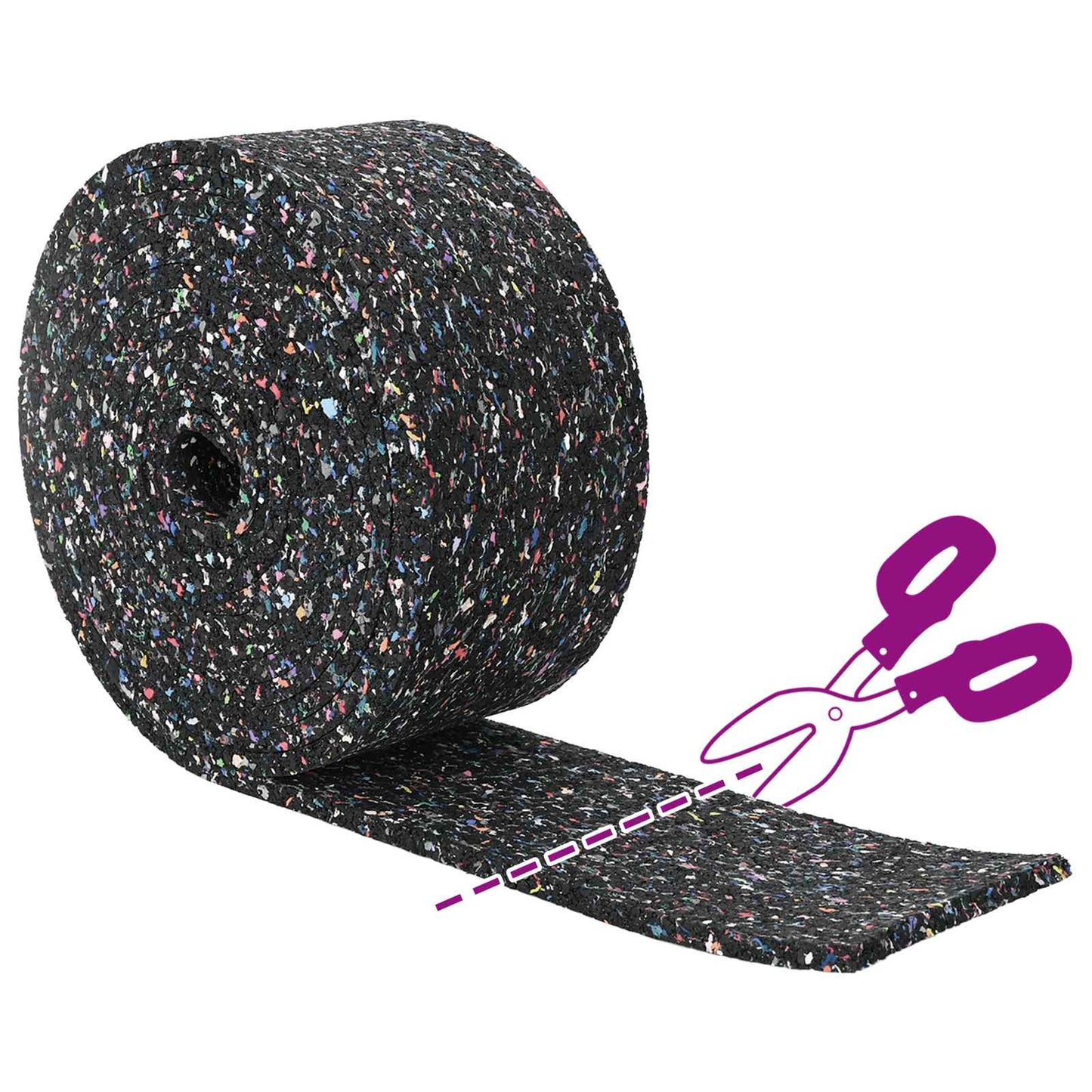 Rubbergranulaatrol Zwart 1000 x 12 x 0,3 cm Rubber is nu te koop bij PeponiXL, paradijselijk wonen!