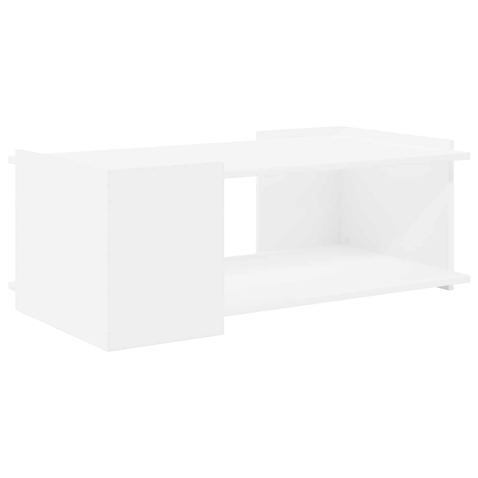 Salontafel Wit 90 x 50 x 33 cm Bewerkt hout is nu te koop bij PeponiXL, paradijselijk wonen!