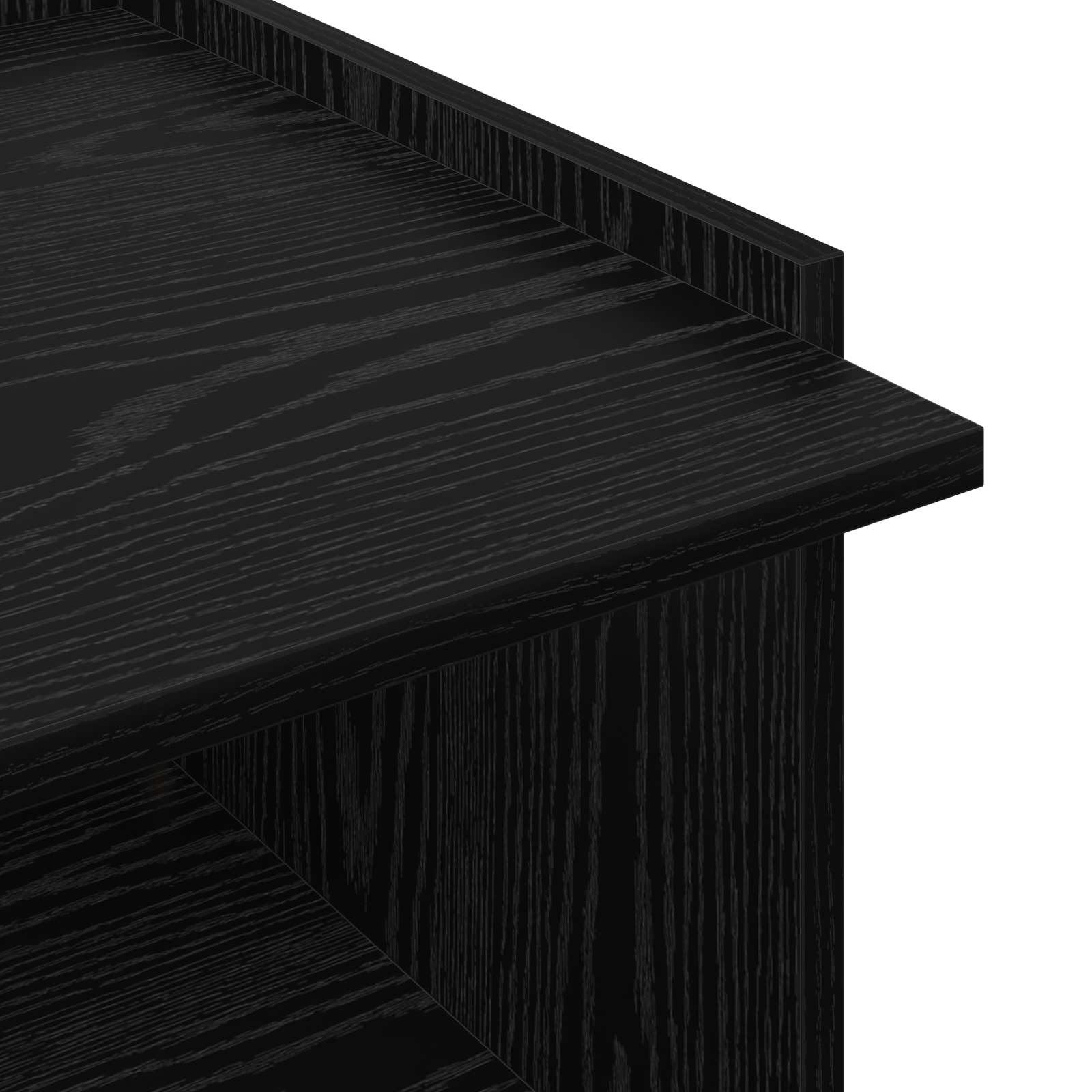 Salontafel Zwart eiken 90 x 50 x 33 cm Bewerkt hout is nu te koop bij PeponiXL, paradijselijk wonen!