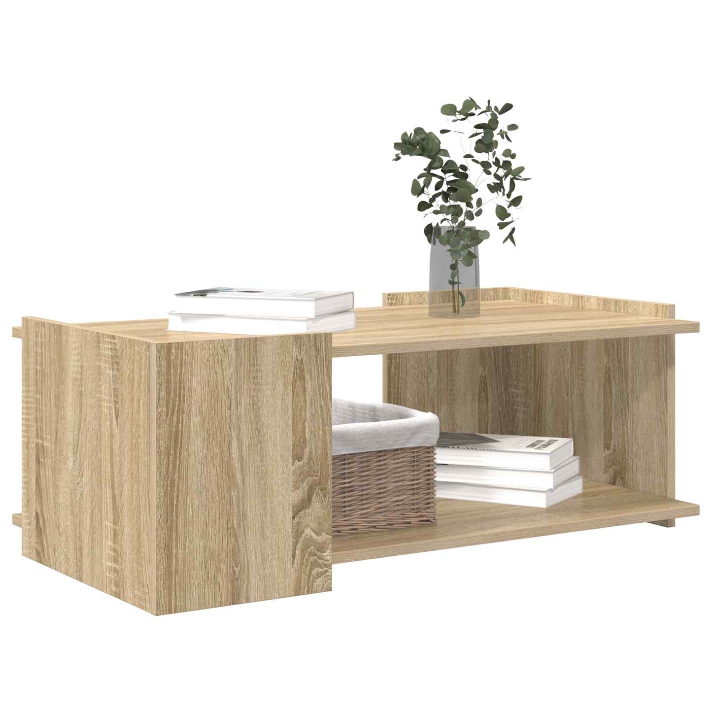 Salontafel Sonoma Eiken 90 x 50 x 33 cm Bewerkt hout is nu te koop bij PeponiXL, paradijselijk wonen!