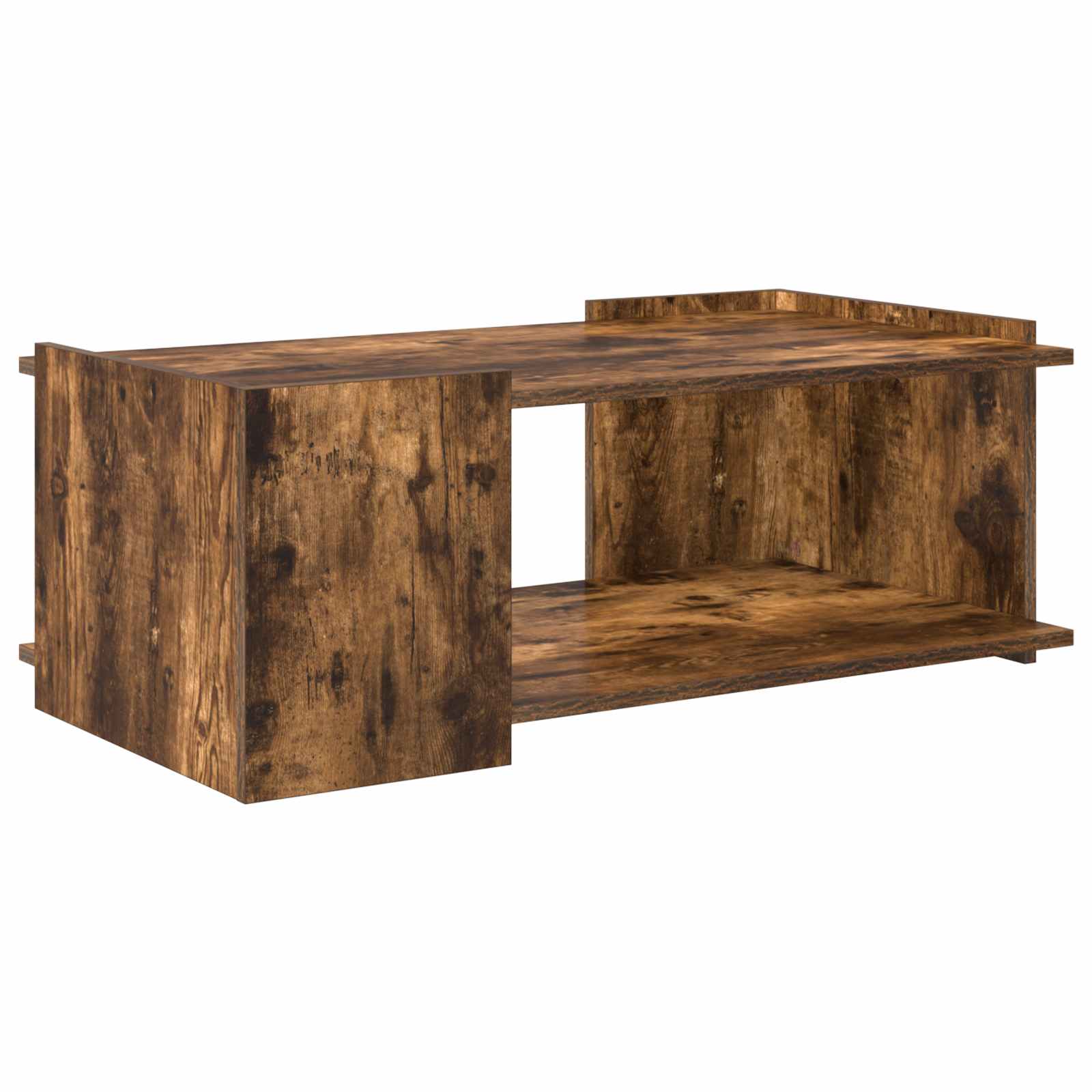 Salontafel Gerookt eiken 90 x 50 x 33 cm Bewerkt hout is nu te koop bij PeponiXL, paradijselijk wonen!
