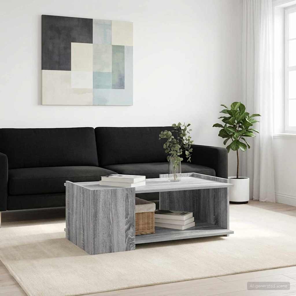 Salontafel Grijs sonoma 90 x 50 x 33 cm Bewerkt hout is nu te koop bij PeponiXL, paradijselijk wonen!