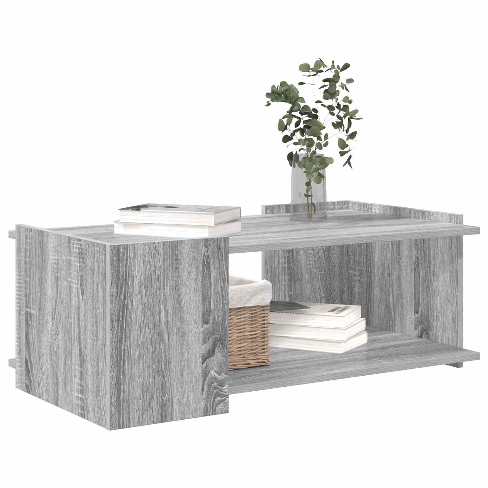 Salontafel Grijs sonoma 90 x 50 x 33 cm Bewerkt hout is nu te koop bij PeponiXL, paradijselijk wonen!