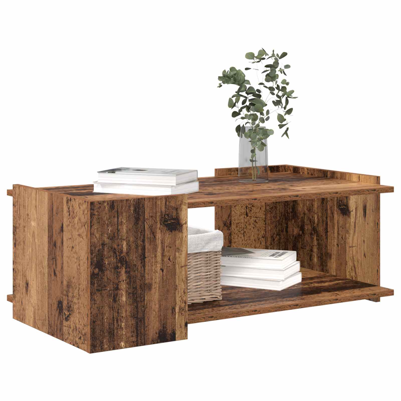 Salontafel Oud hout 90 x 50 x 33 cm Bewerkt hout is nu te koop bij PeponiXL, paradijselijk wonen!
