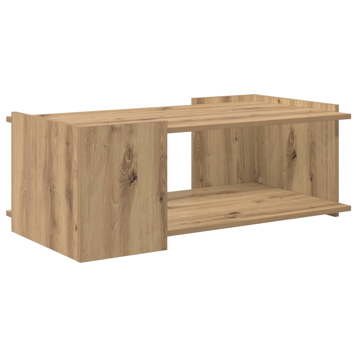 Salontafel Artisanaal eiken 90 x 50 x 33 cm Bewerkt hout is nu te koop bij PeponiXL, paradijselijk wonen!
