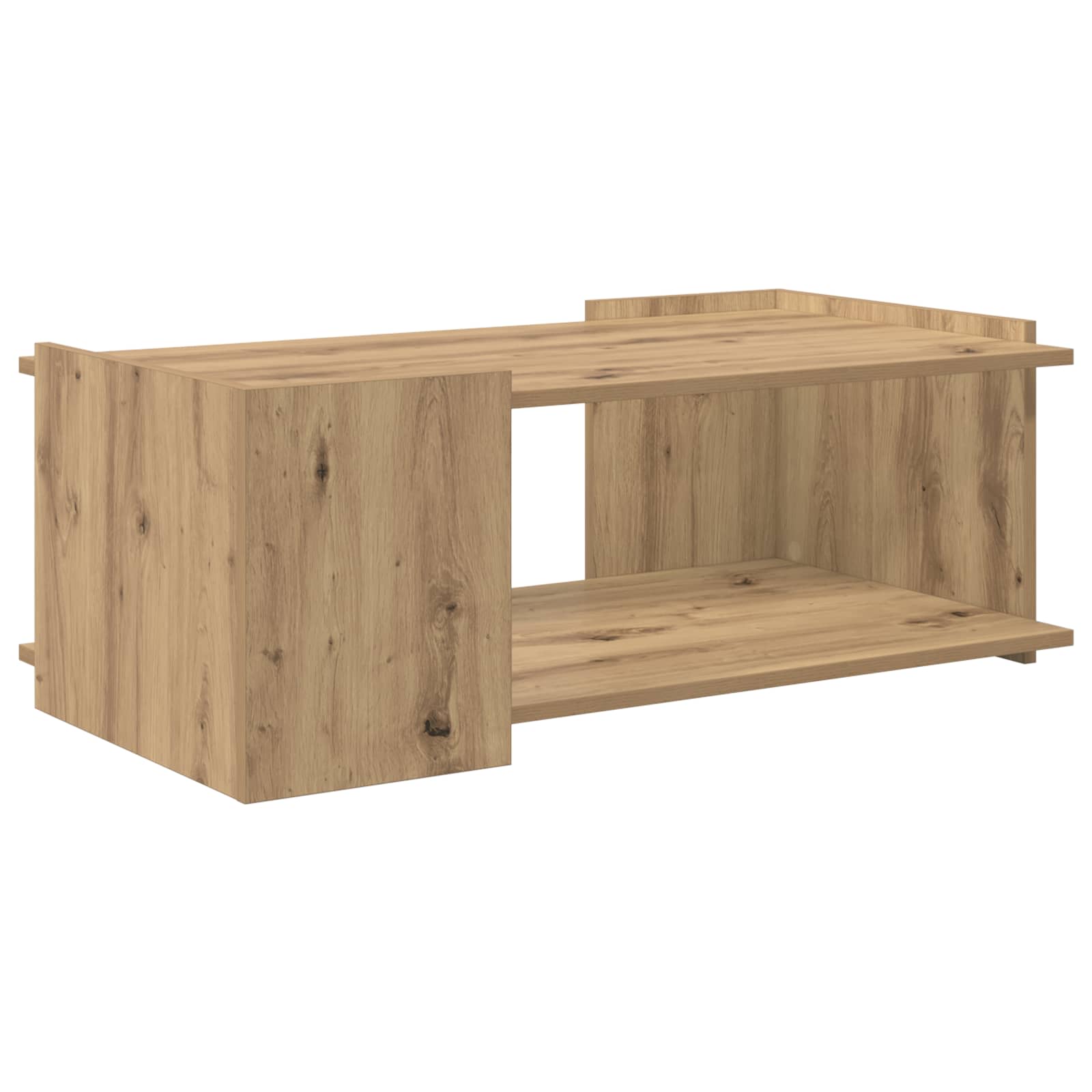 Salontafel Artisanaal eiken 90 x 50 x 33 cm Bewerkt hout is nu te koop bij PeponiXL, paradijselijk wonen!