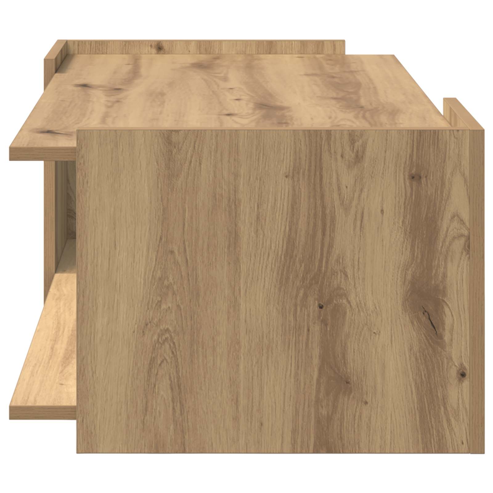 Salontafel Artisanaal eiken 90 x 50 x 33 cm Bewerkt hout is nu te koop bij PeponiXL, paradijselijk wonen!