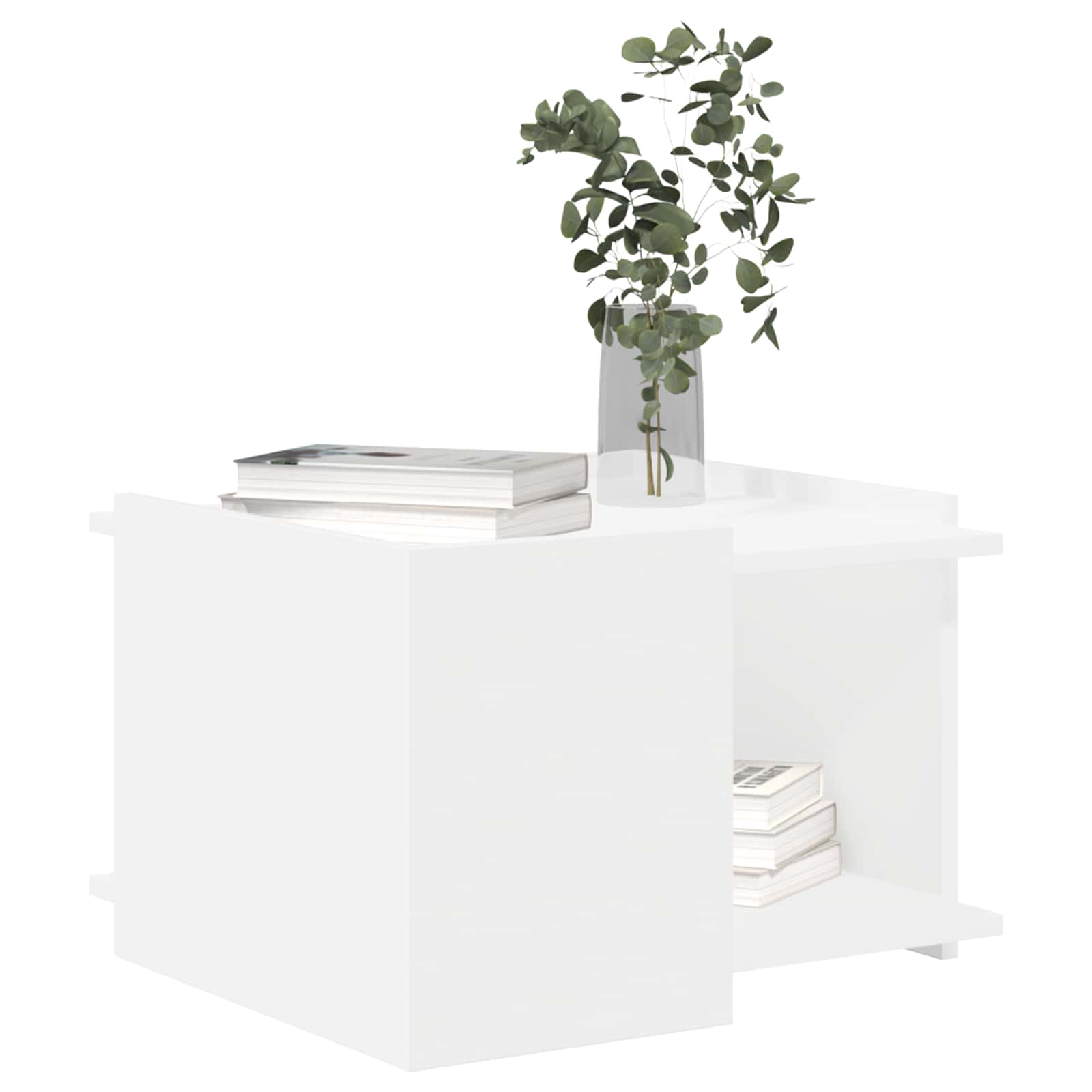 Salontafel Wit 50,5 x 50 x 33 cm Bewerkt hout is nu te koop bij PeponiXL, paradijselijk wonen!